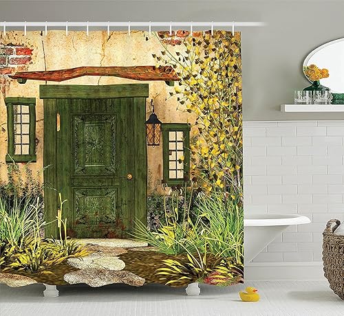 Miniatura 10 de Ambesonne Cortina para regadera náutica con palmeras