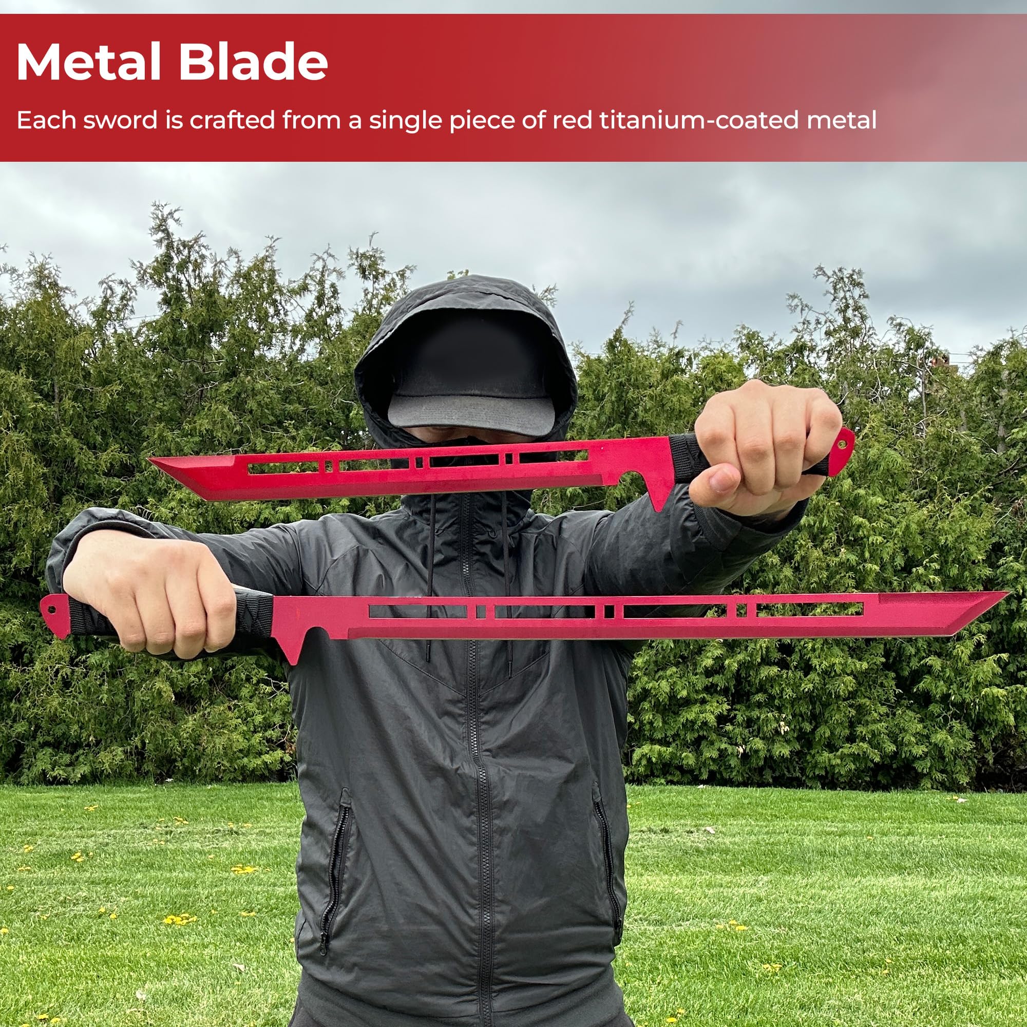 MedievalDepot Blood Moon Dual Ninjato Short Sword Set Full