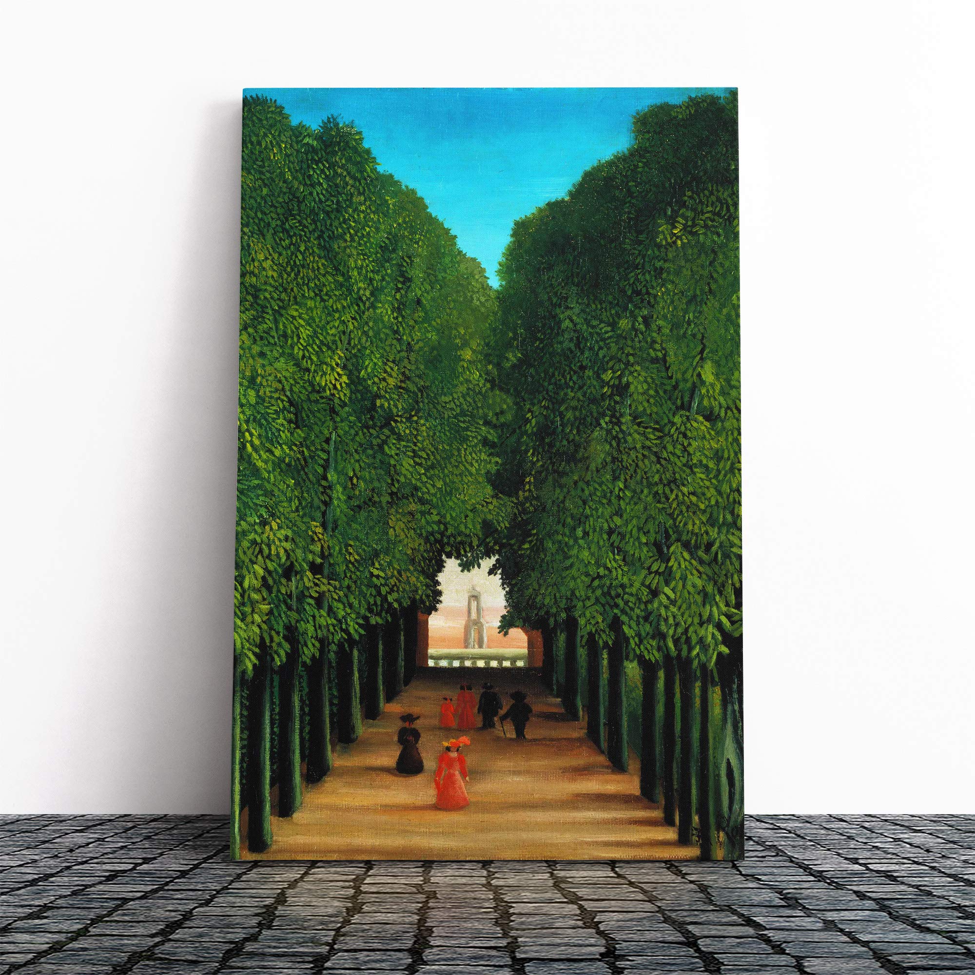 Henri Rousseau The Avenue in The Park Canvas Print | Gallery Wrapped 30mm Frame Wall Art | 20x14 inches | Ready to Hang | Modern Landscape Picture | Living Room Bedroom Lounge Office
