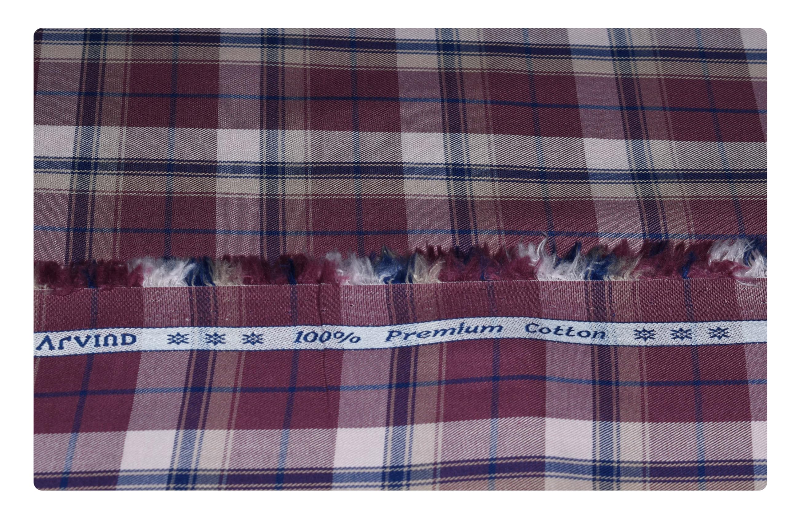 arvind Men's Pure Cotton Checkered 1.60 Unstitched Shirt Fabric (TY74A1, Free Size)-picture-32