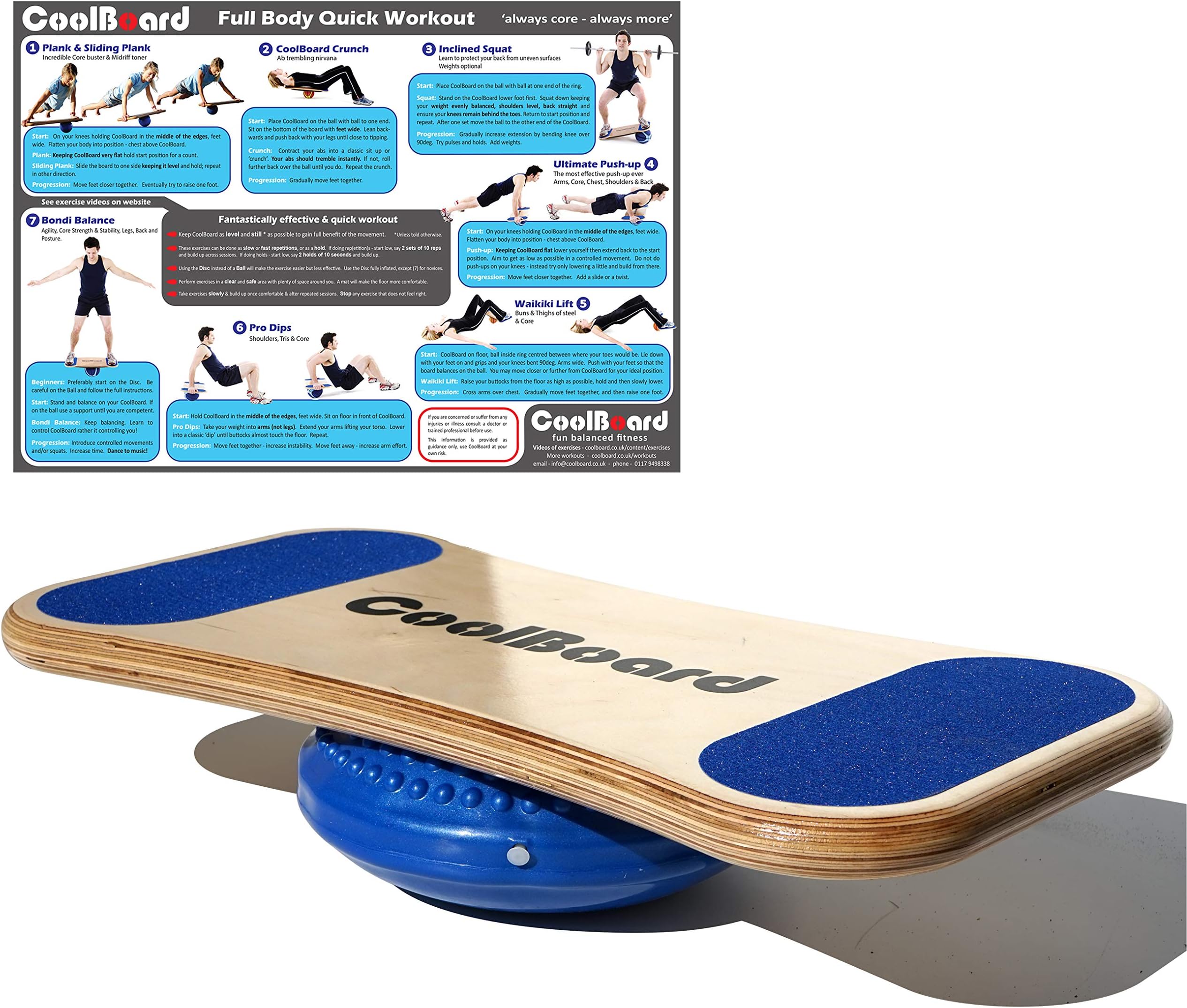 Premium Wobble Boards - Balance, Stabilisation & Core Training for All Abilities – Adjustable - For Fitness, Physio, Standing Desk, Sensory, ADHA, Dyslexia & Movement while Sitting