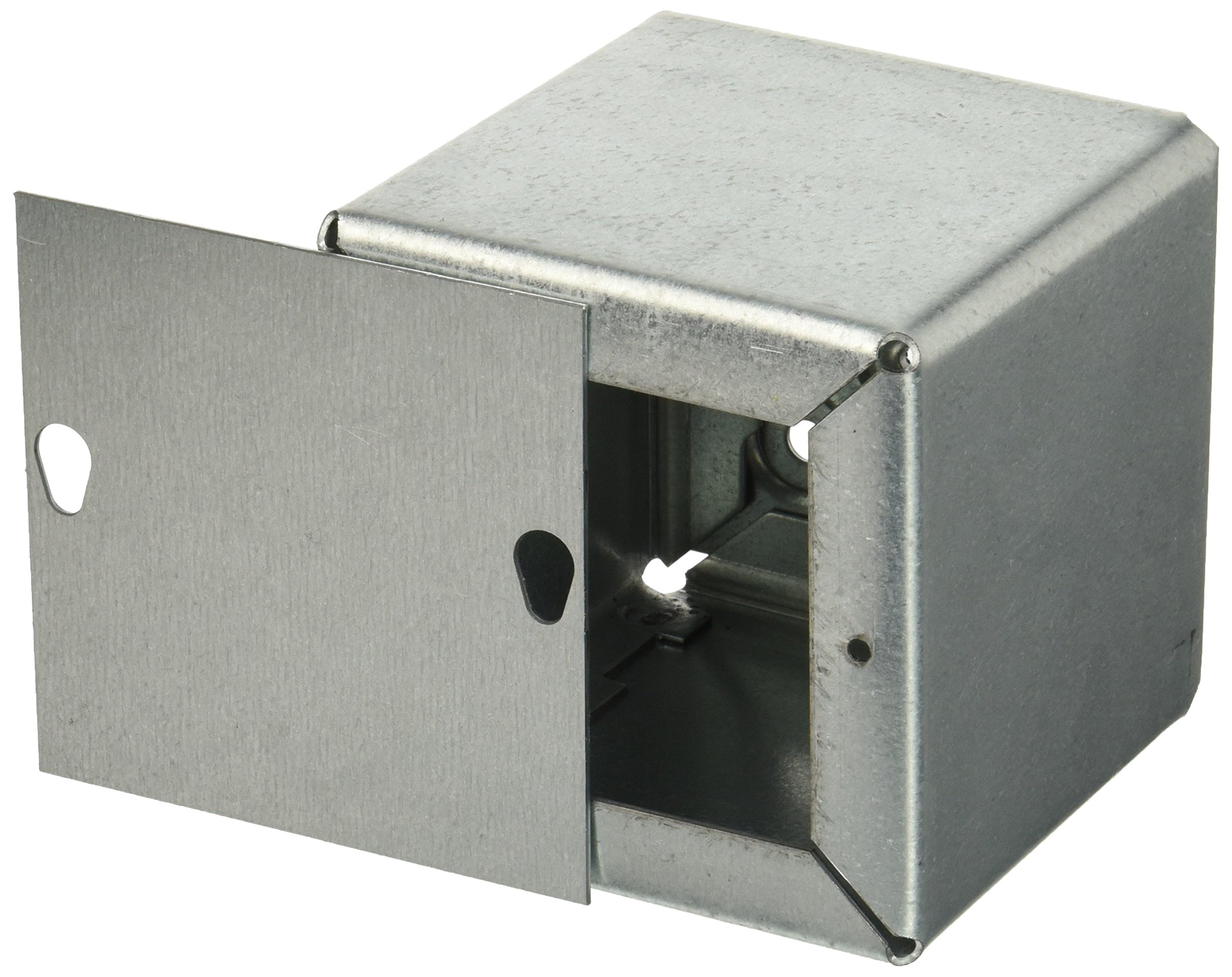 Wiegmann SC040404GNK SC-Series NEMA 1 Screw Cover Wallmount Pull Box, No Knockouts, Galvanized Steel, 4" x 4" x 4"
