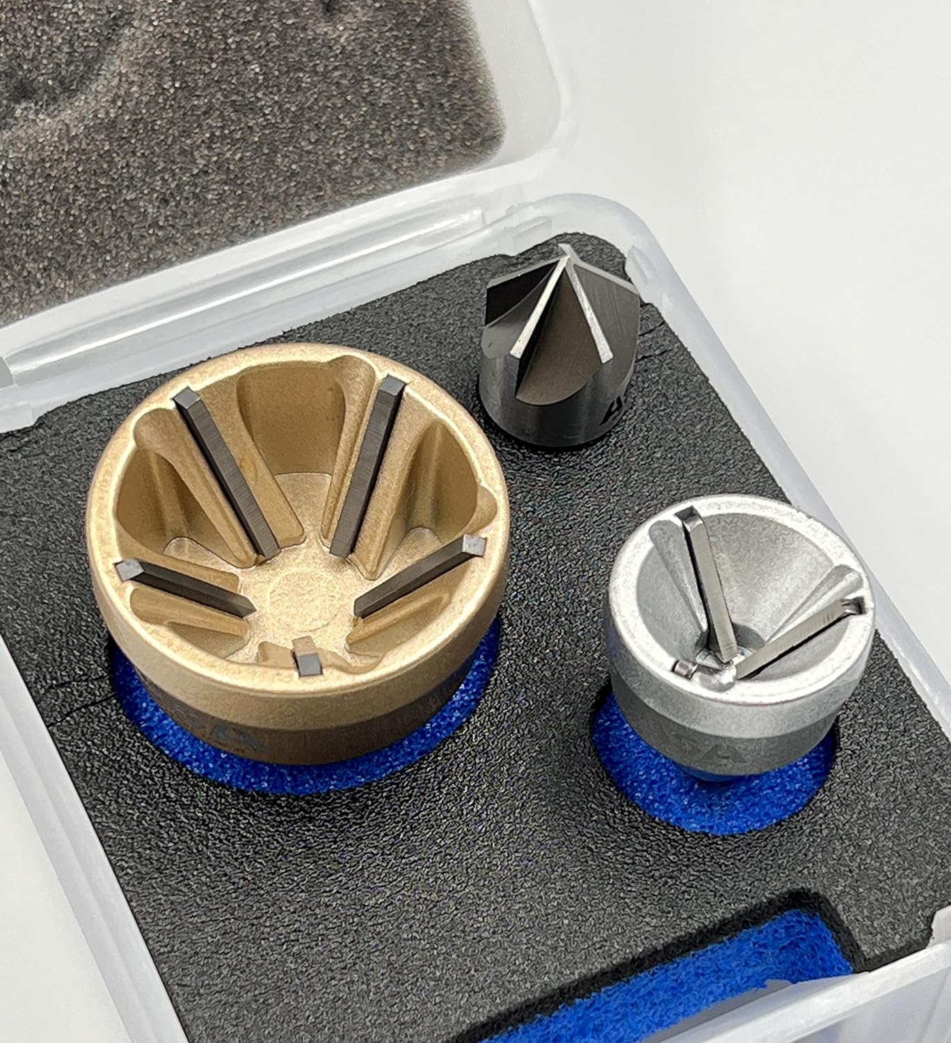 ASA Tools Deburring External Chamfer Tool, Deburring Drill Bit, Remove Burr Tools (Deburring Chamfer & Countersink Bit Kit 3 Pack)