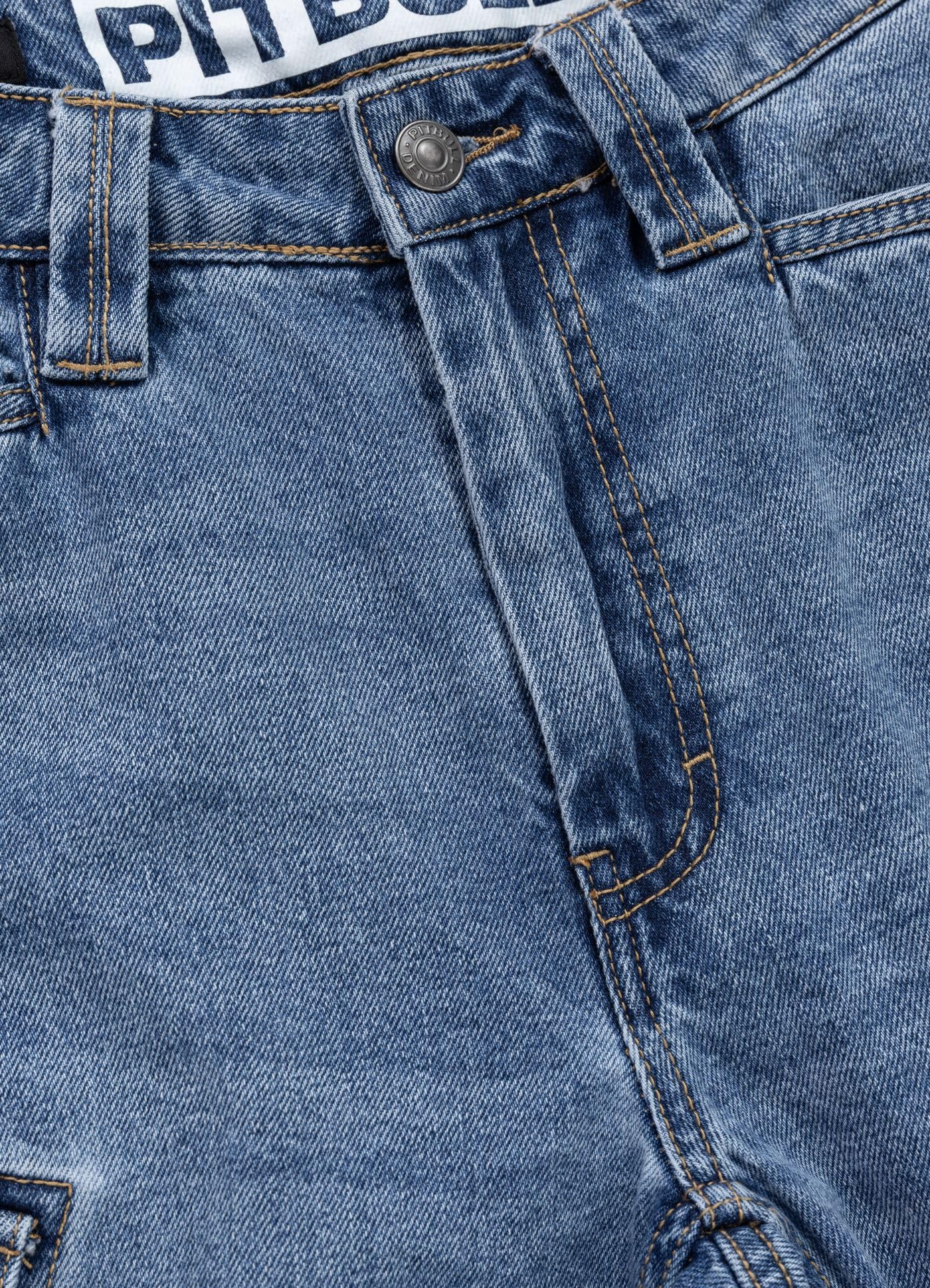 PITBULL Herren Jeans Shorts STRANDWAY Cargo Shorts Männer Denim Bermuda Regular Fit mit Washed-Effekt und Cargotaschen