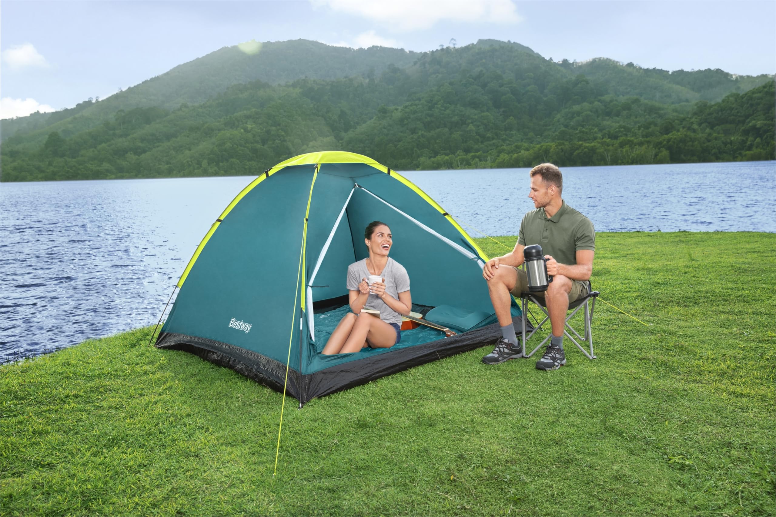 Amazon.co.jp: Bestway Cooldome 2 テント 2人用 キャンプ ドーム 