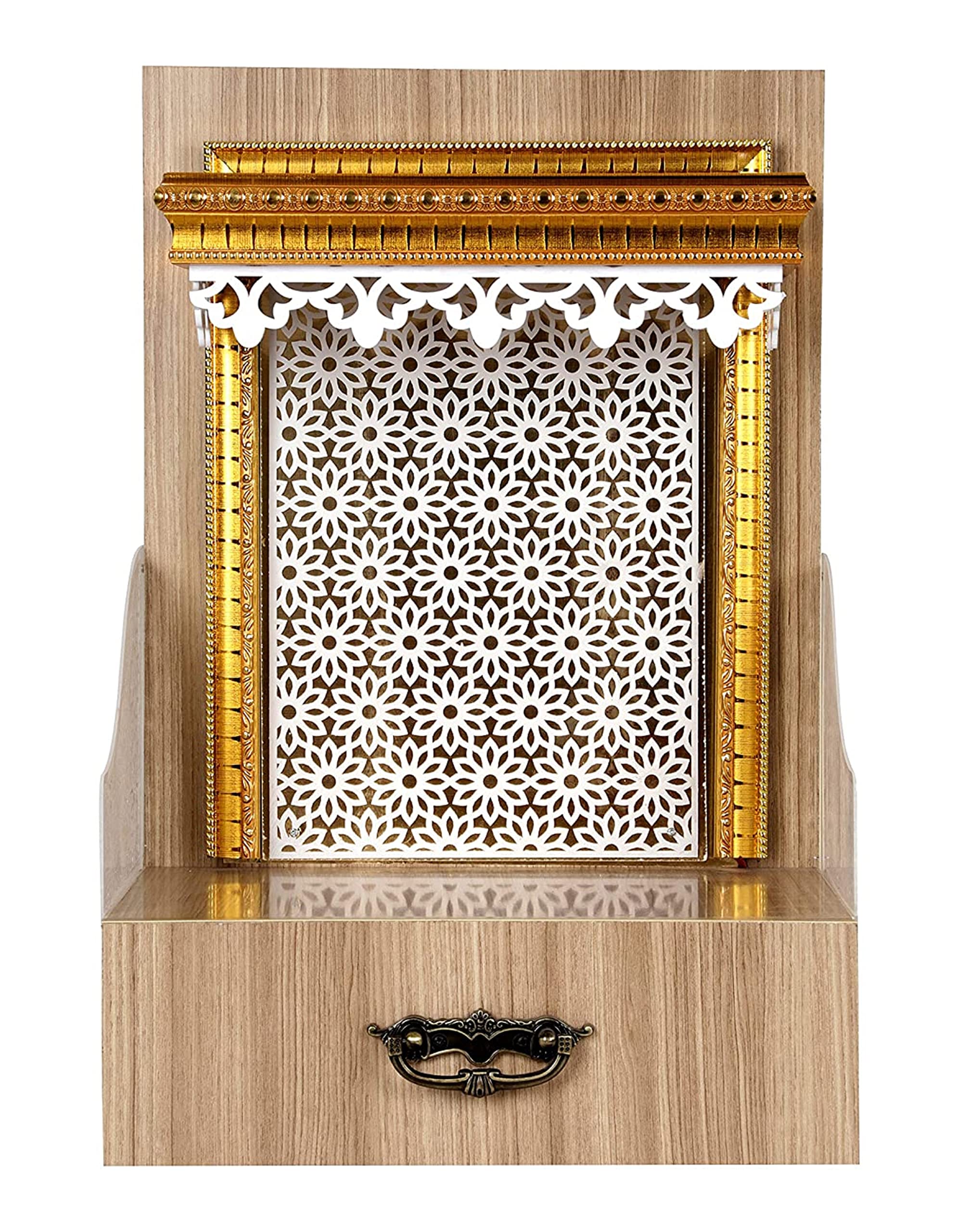 Buy Devyom Wooden Temple Pooja Ghar Puja Temple Handmade Mandap Wall