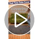 Image of HOKIPO 200gsm Dual Tone Knitting Jacquard Sofa Cover 1 Seater Fully Covered, Olive Green (NEW-AR-6032-GRN)