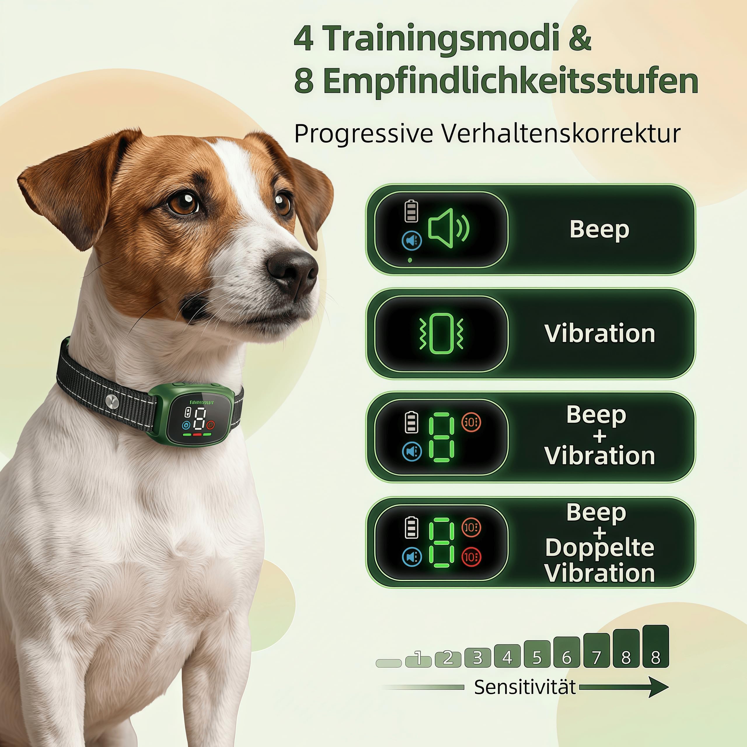 Antibellhalsband für Hunde, haustierfreundliches Trainingshalsband zur Reduzierung von übermäßigem Bellen, ideal für täglichen Gebrauch und Reisen, orange(Schwarz)