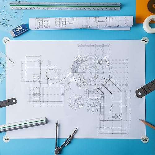 Miniatura 9 de Mr. Pen French Curve - Plantillas de círculo grande y elipse (6 unidades), regla de curva, herramientas de dibujo y dibujo, plantillas de geometría