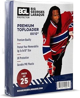 Big Georges Laraque BGL-HLD-8X10 BGL 8X10 Pictures Protector Sports Collector Signed Photo Toploaders 8" X 10" 25 Per Pack 1-Pack (25 Total)