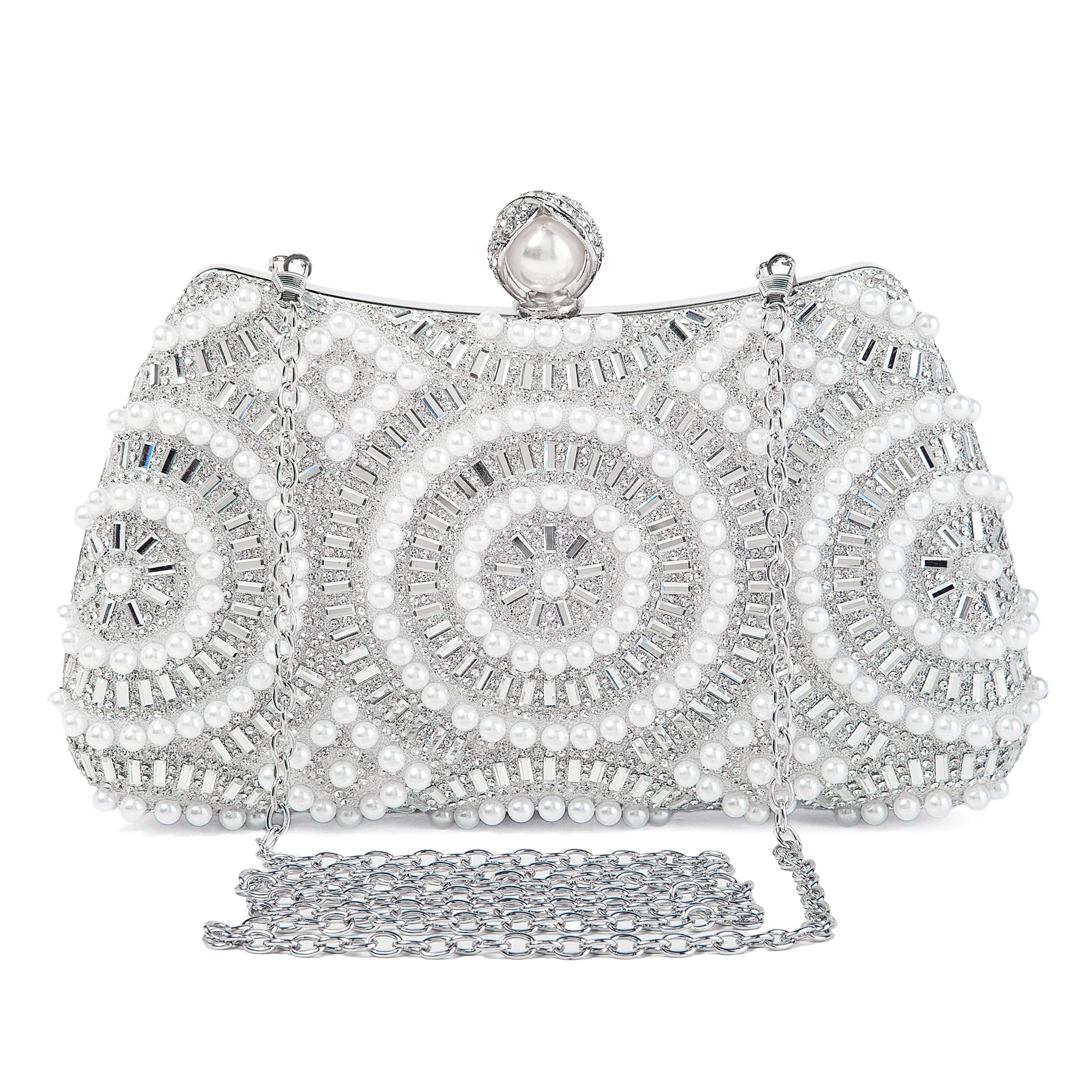 Women's Sparkly Rhinestone Clutch Purse Evening Shoulder Bag