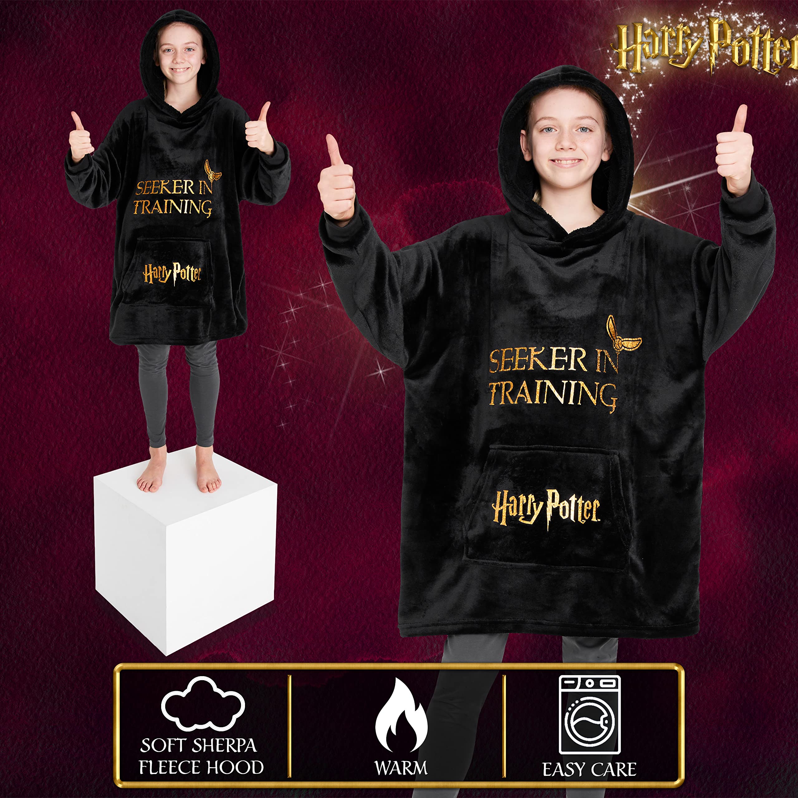 Harry Potter Bluza polarowa dziewczęca, bluza szlafrok, koc dla dziewczynek