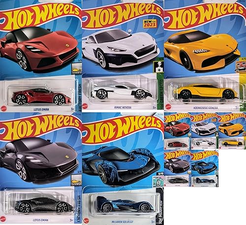Hot Wheels Matchbox Paquete de línea principal de autos exóticos europeos a escala 1:64
