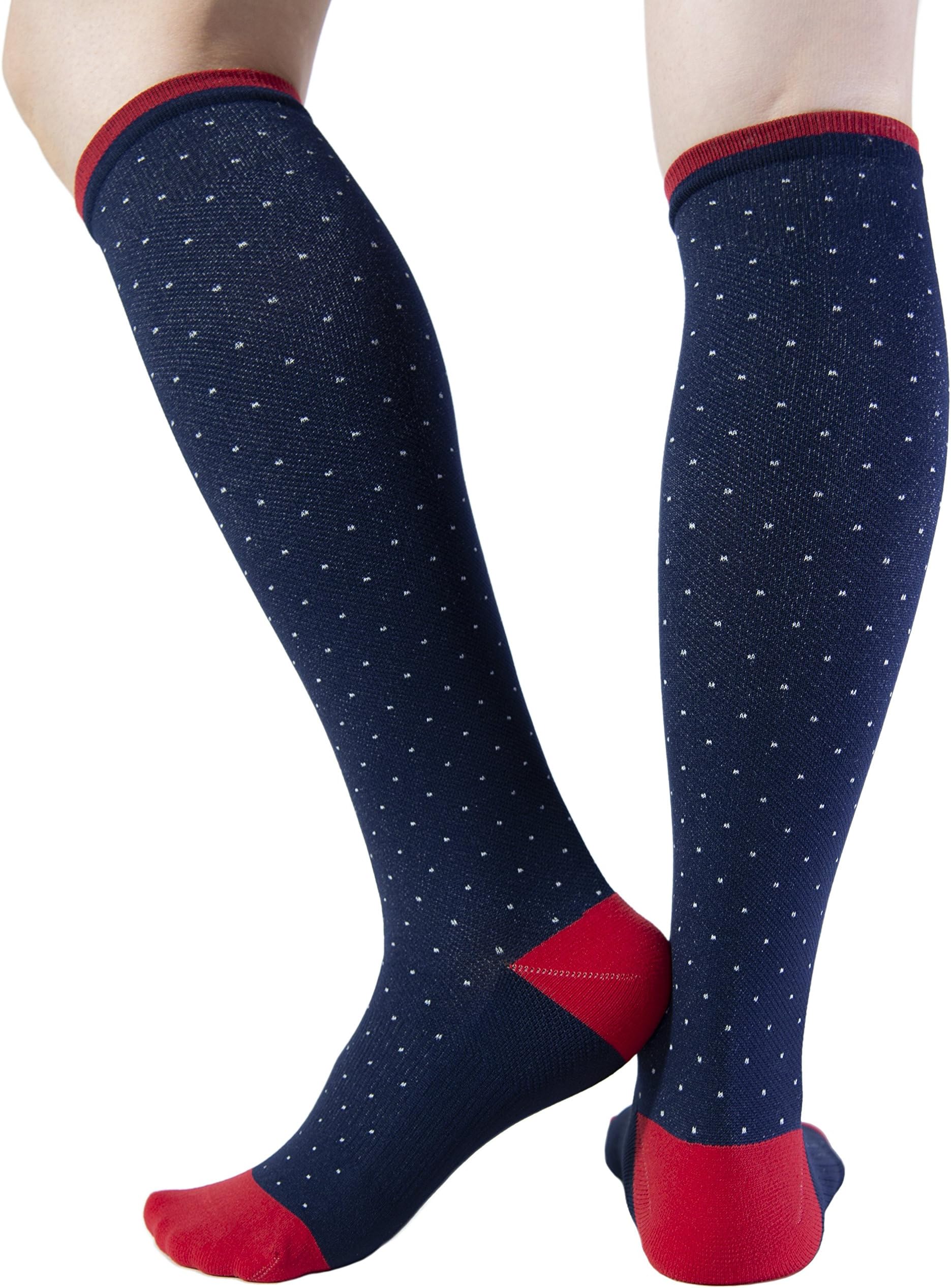 Trtl Compression Socks (Medium, Paris) - Gentle Graduated Compression (15-20mmHg), Comfort, and Quality Knitting, Hugs The Natural Curves of Your Legs and Feet