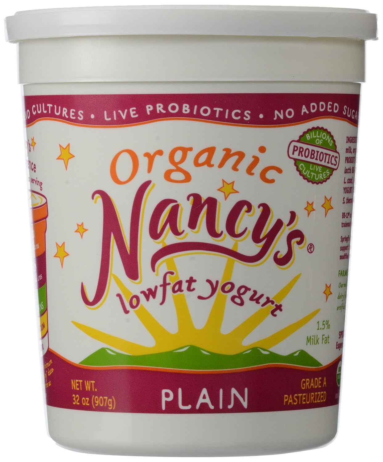 Nancy's, Organic Low Fat Yogurt, Plain, 32 oz