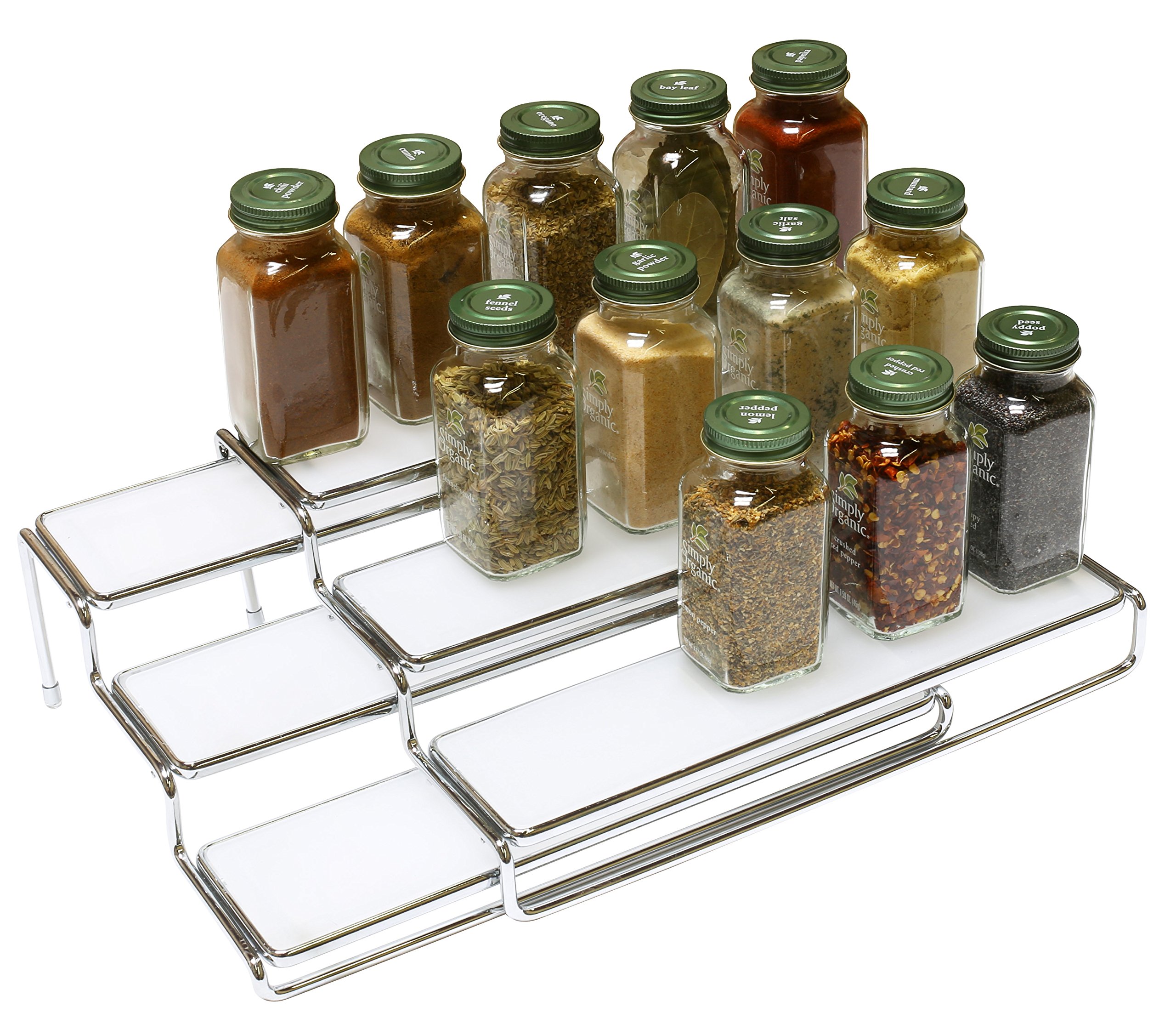 DecoBros - Organizador de repisas de 3 niveles expandible para condimentos (12.5 - 25) 2
