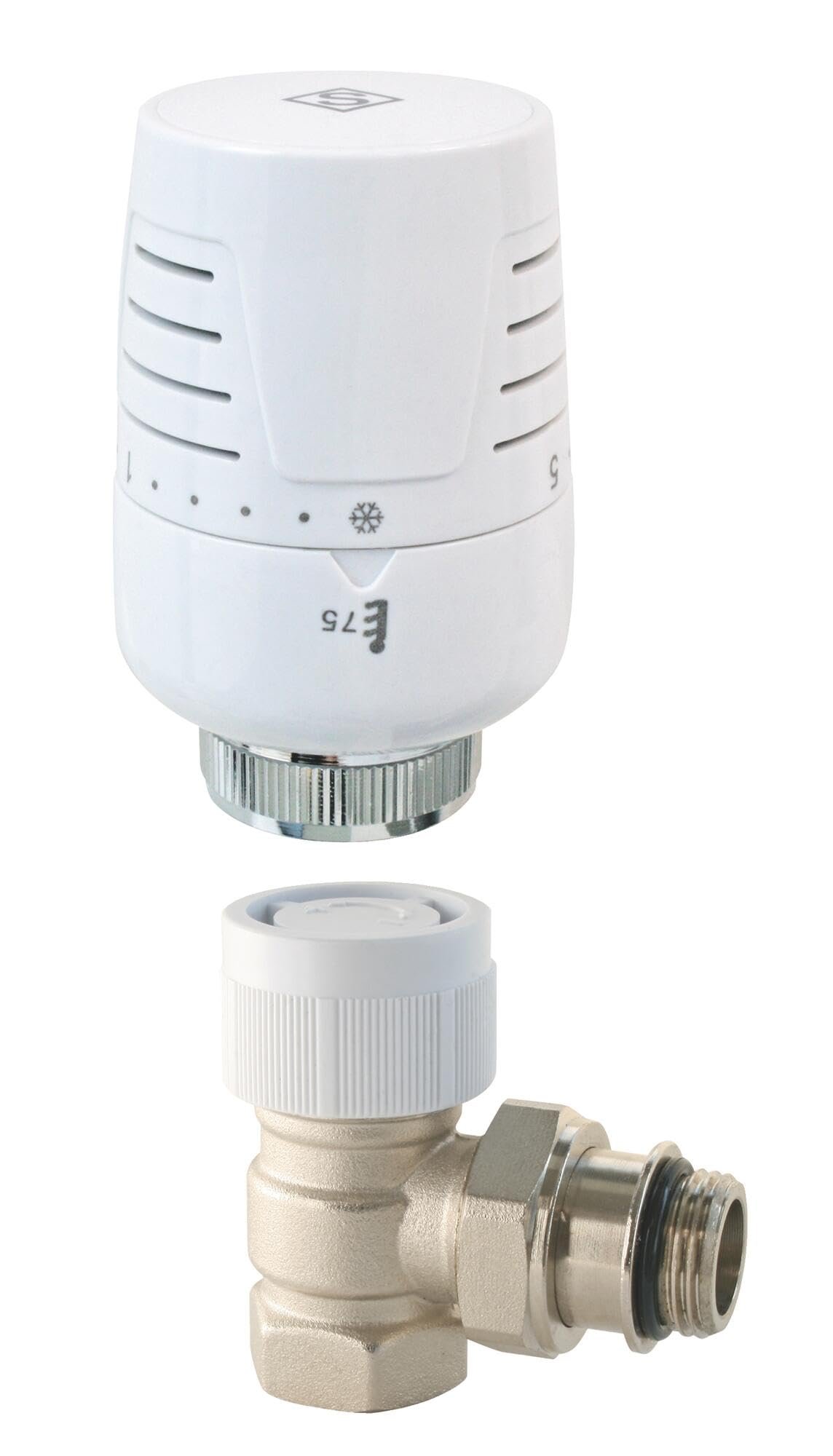 SOMATHERM FOR YOU Robinet thermostatique T302 équerre 3/​4 en Laiton Blanc