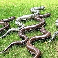 Vista 8 de AMOR PRESENT 5 serpientes inflables falsas, 39 pulgadas inflables de serpientes de piscina, animales para decoración de fiesta de reptiles