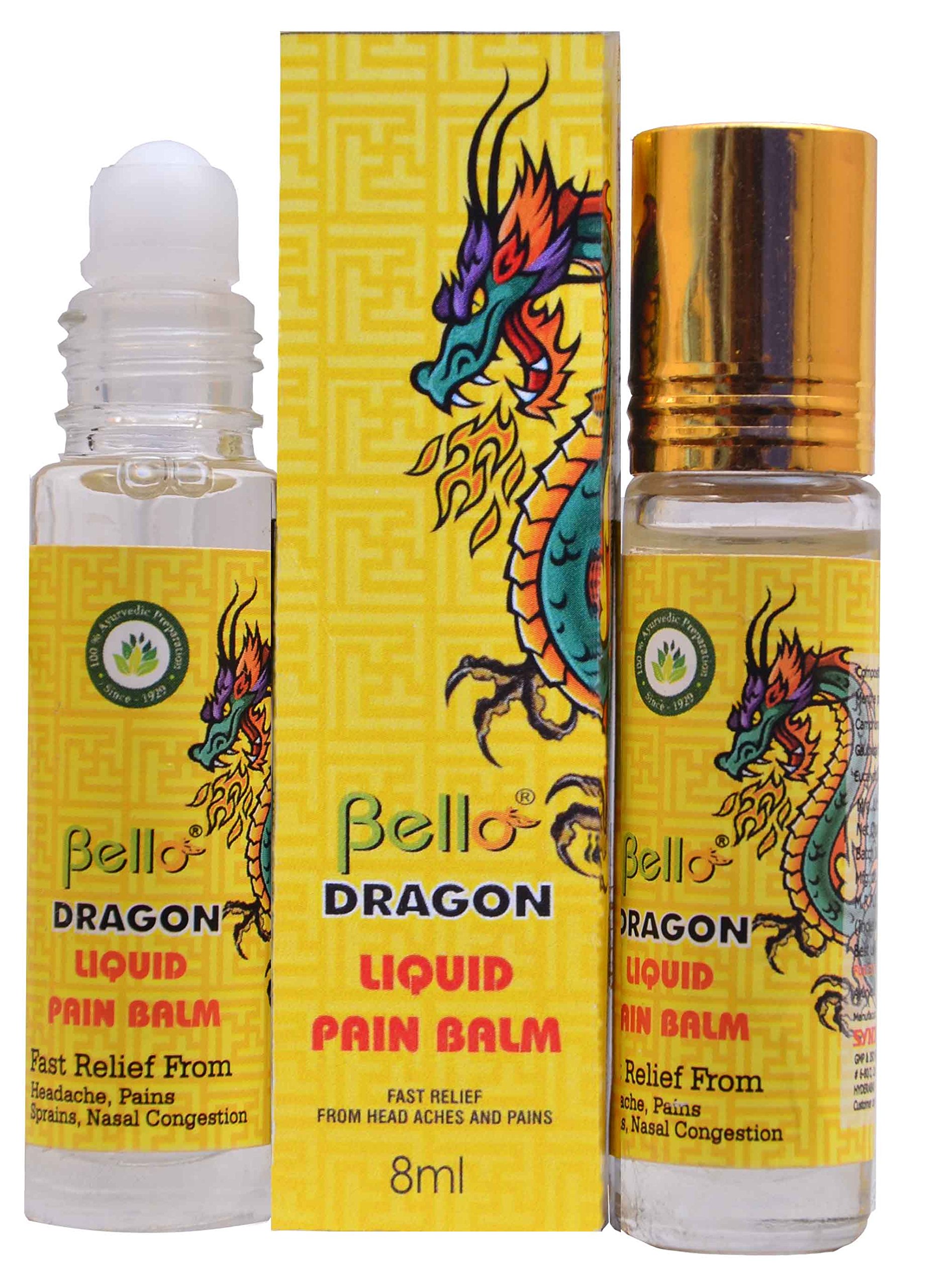 Bello Dragon Liquid Pain Balm 8 ml pack of 5