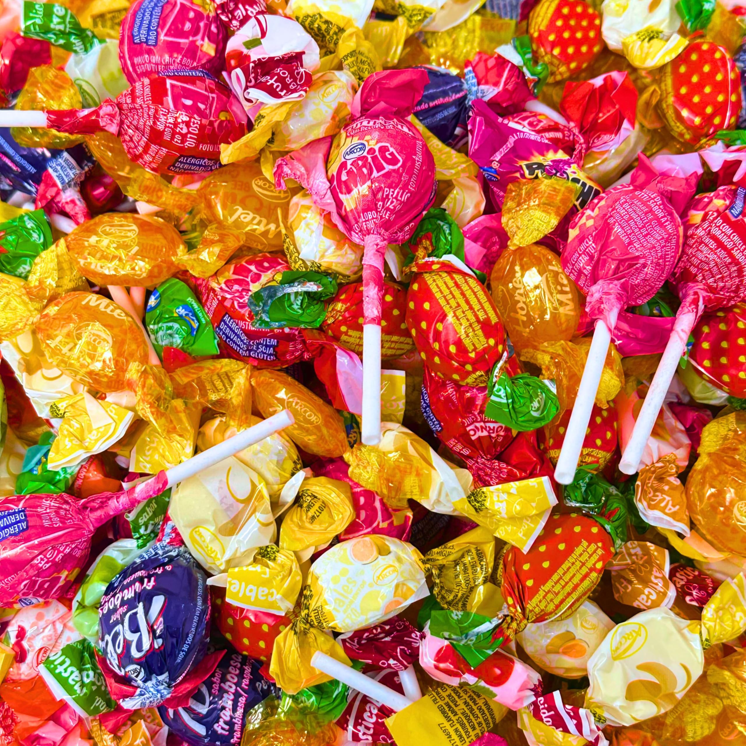 Ultimate Holiday Party Mix 5 Lb Bulk Candy Variety Chewy & Hard Candies, Lollipops, Fruit Chews Assorted Fruity Flavors Fun Size Sampler 80 Oz