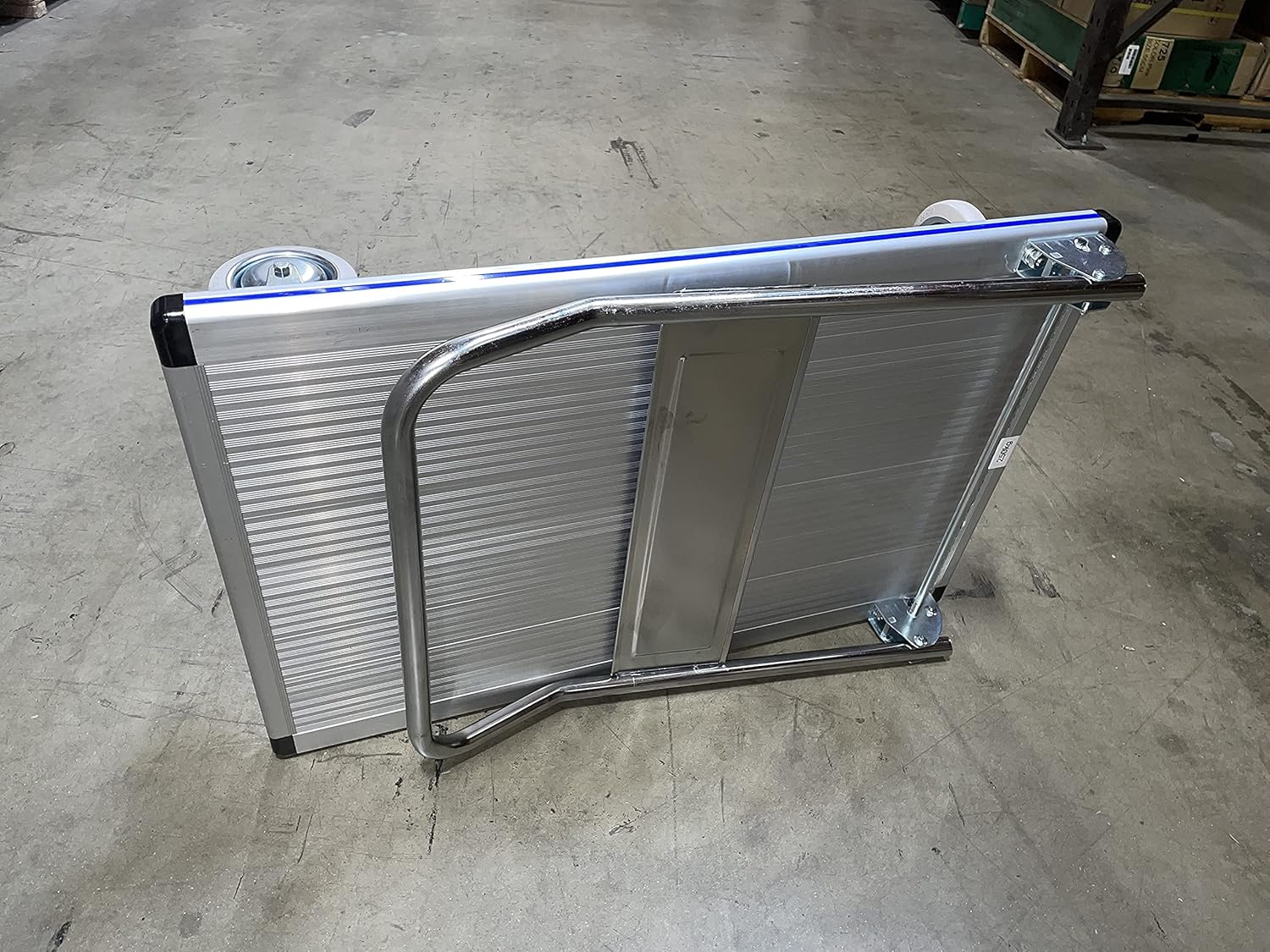 Folding Platform Truck, Aluminum, 550 lbs Capacity, 35.5" x24'', Compact Foldable Cart for Warehouse, Restaurant, Shops Factories and Home - Flatbed Cart with 4 Rubber Wheels