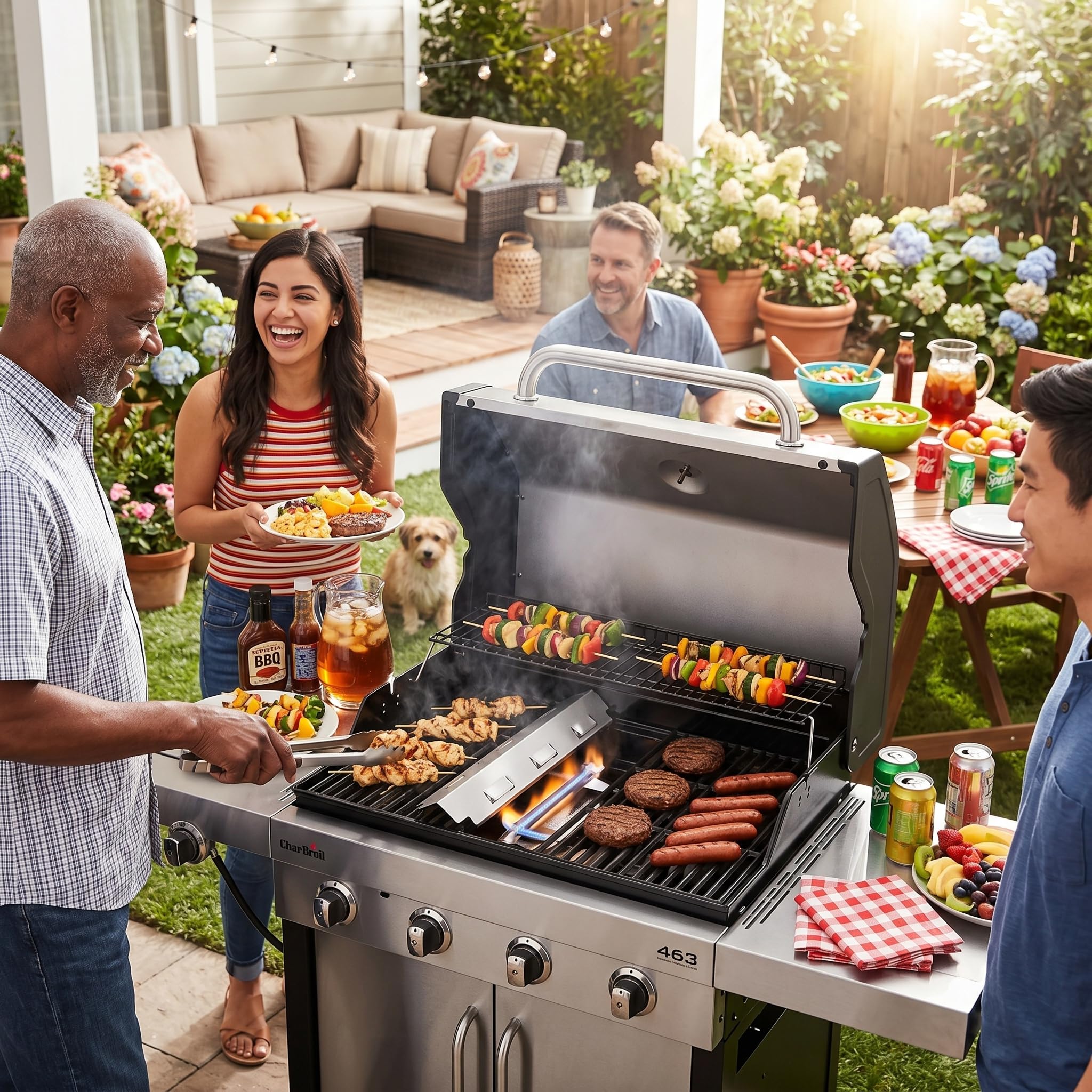 2 Pezzi Tende Termiche per Grill, Tende Termiche Universali di Ricambio in Acciaio Inossidabile per Grill a Gas, Parti di Ricambio per Barbecue Domatore di Fiamma