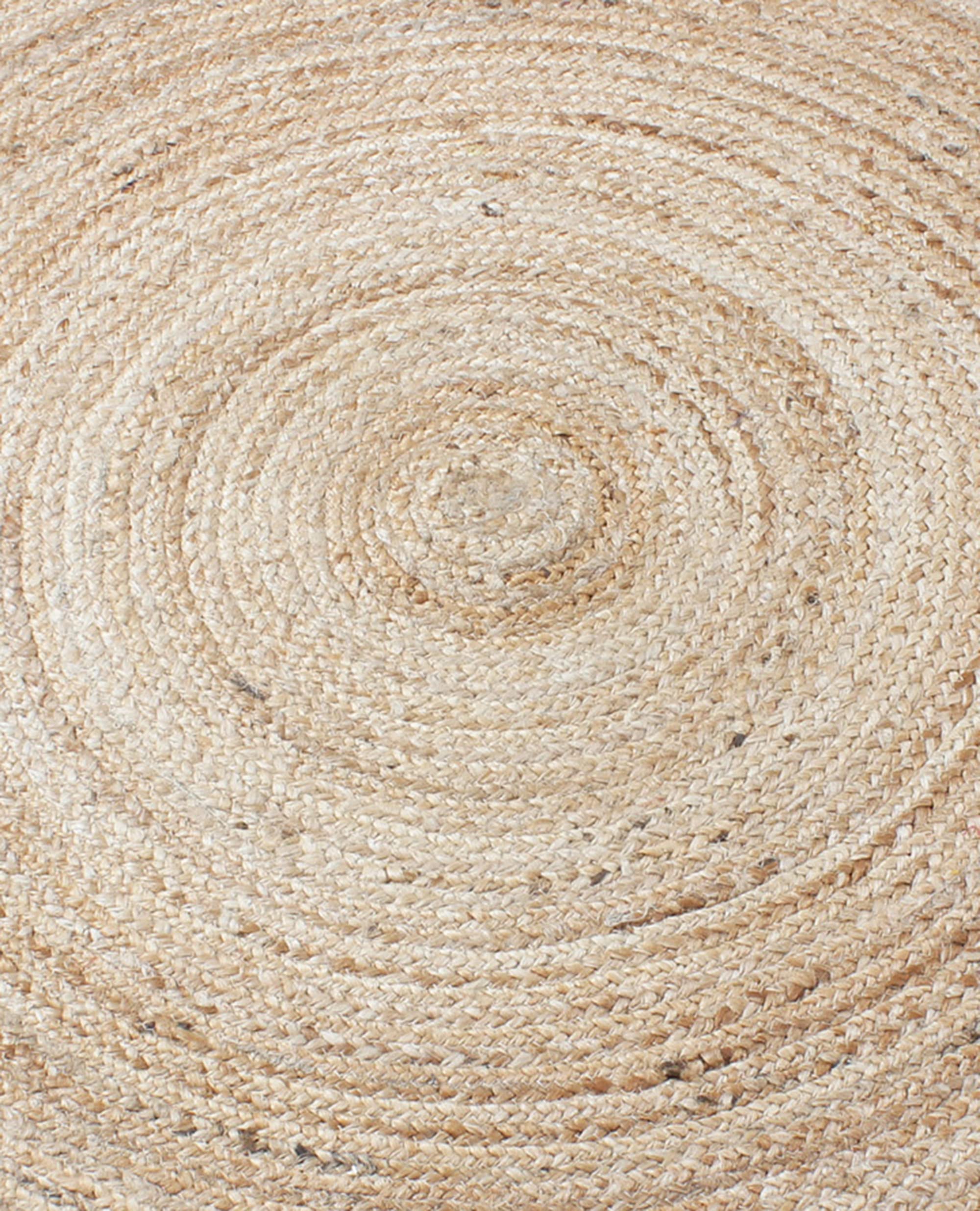 Rund Jute Teppich Handgemacht Jute Fläche Teppich Outdoor Fußmatten Bodenteppich Geflochten Kelim Jute Teppich Küche Wohnzimmer Teppich Gewebt 150 x 150 cm (5 x 5 Fuß im Quadrat)