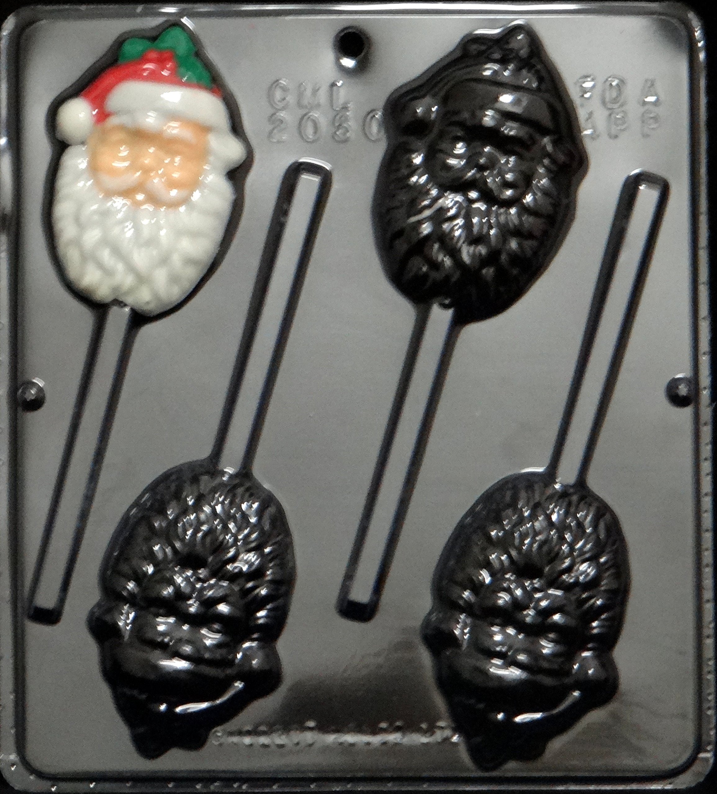 Santa Face Lollipop Lollipops Chocolate Candy Mold Christmas 2050