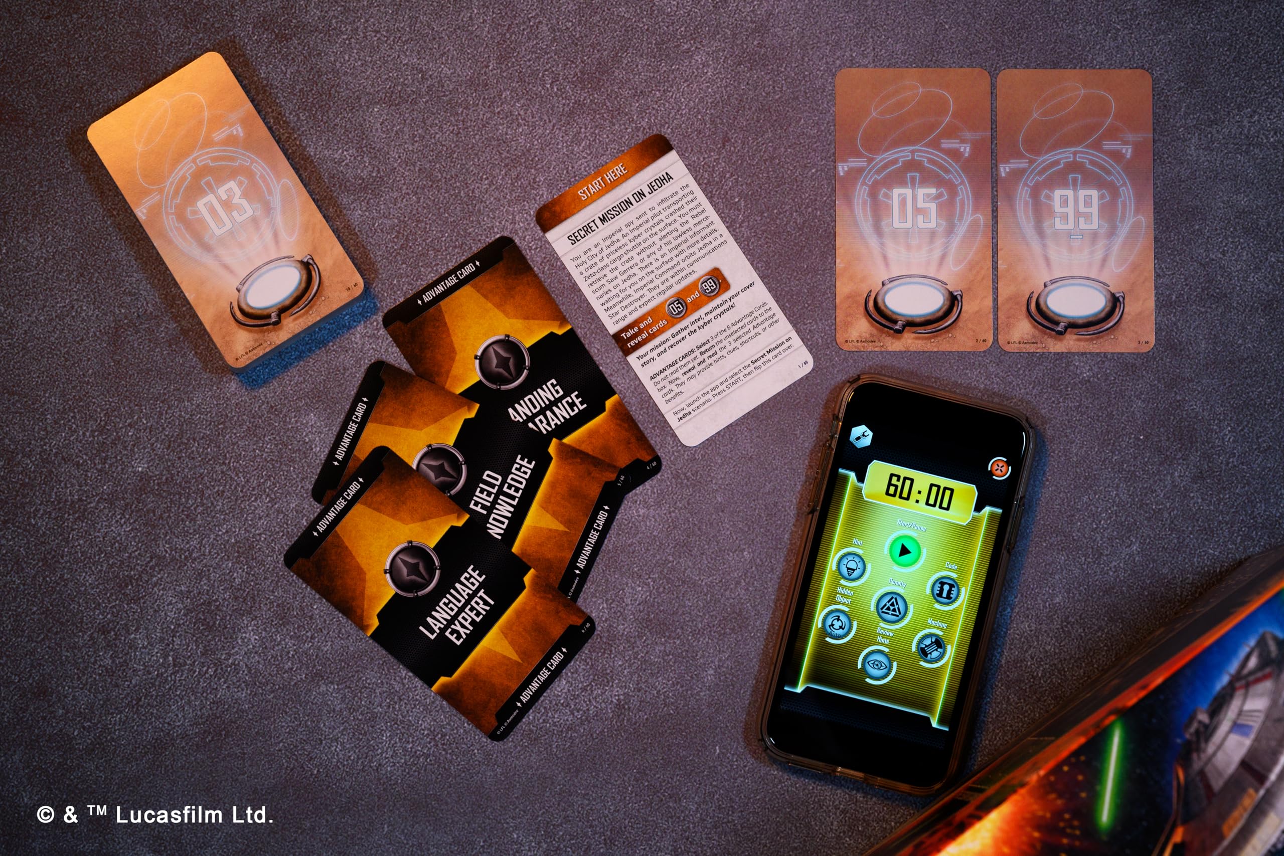 Asmodee , Unlock! Star Wars The Escape Game , Board Game , Ages 10+ , 1-6 Players , 60 Minute Playing Time