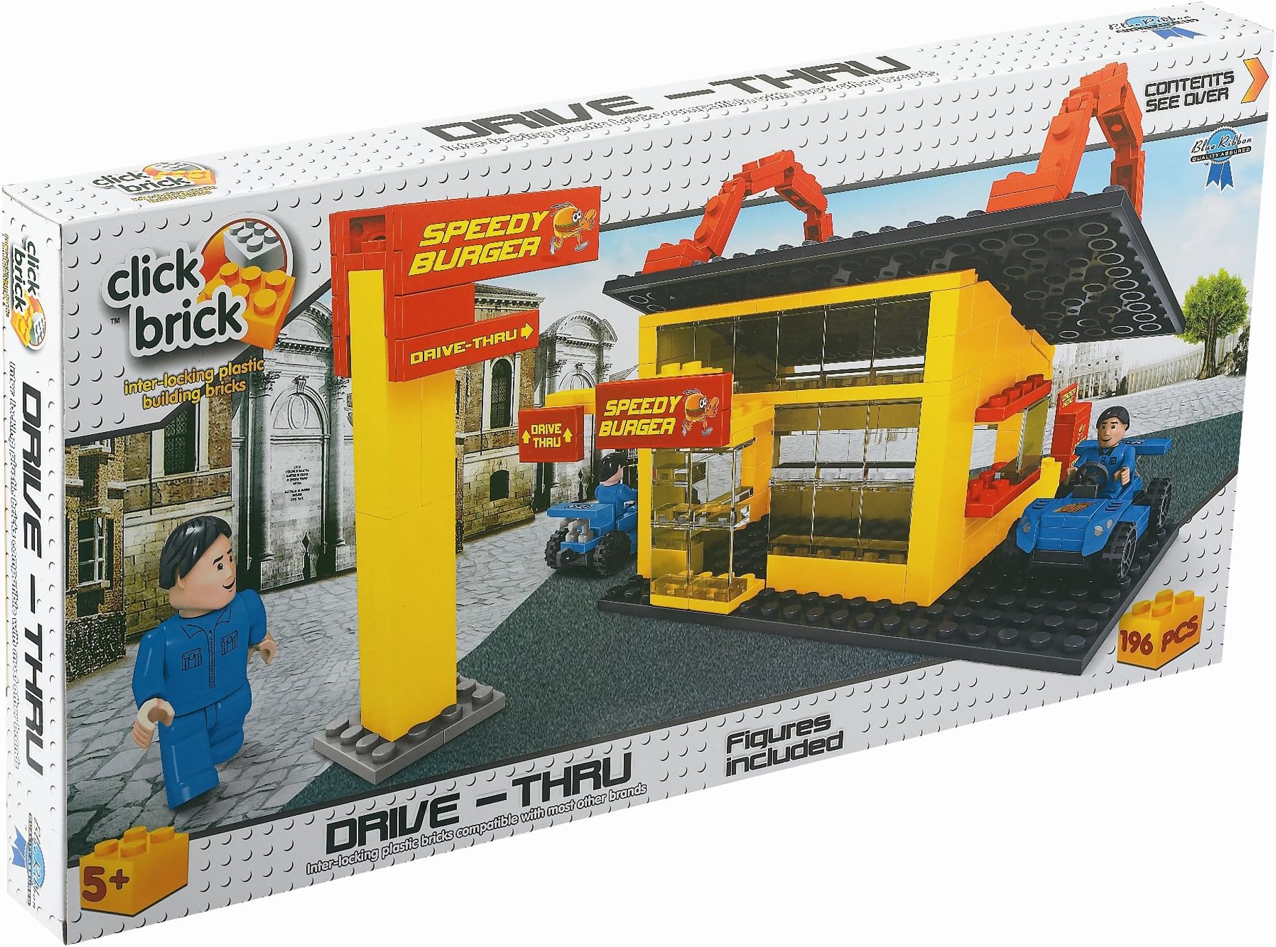 Click Bricks Drive Thru Set (194-Piece)