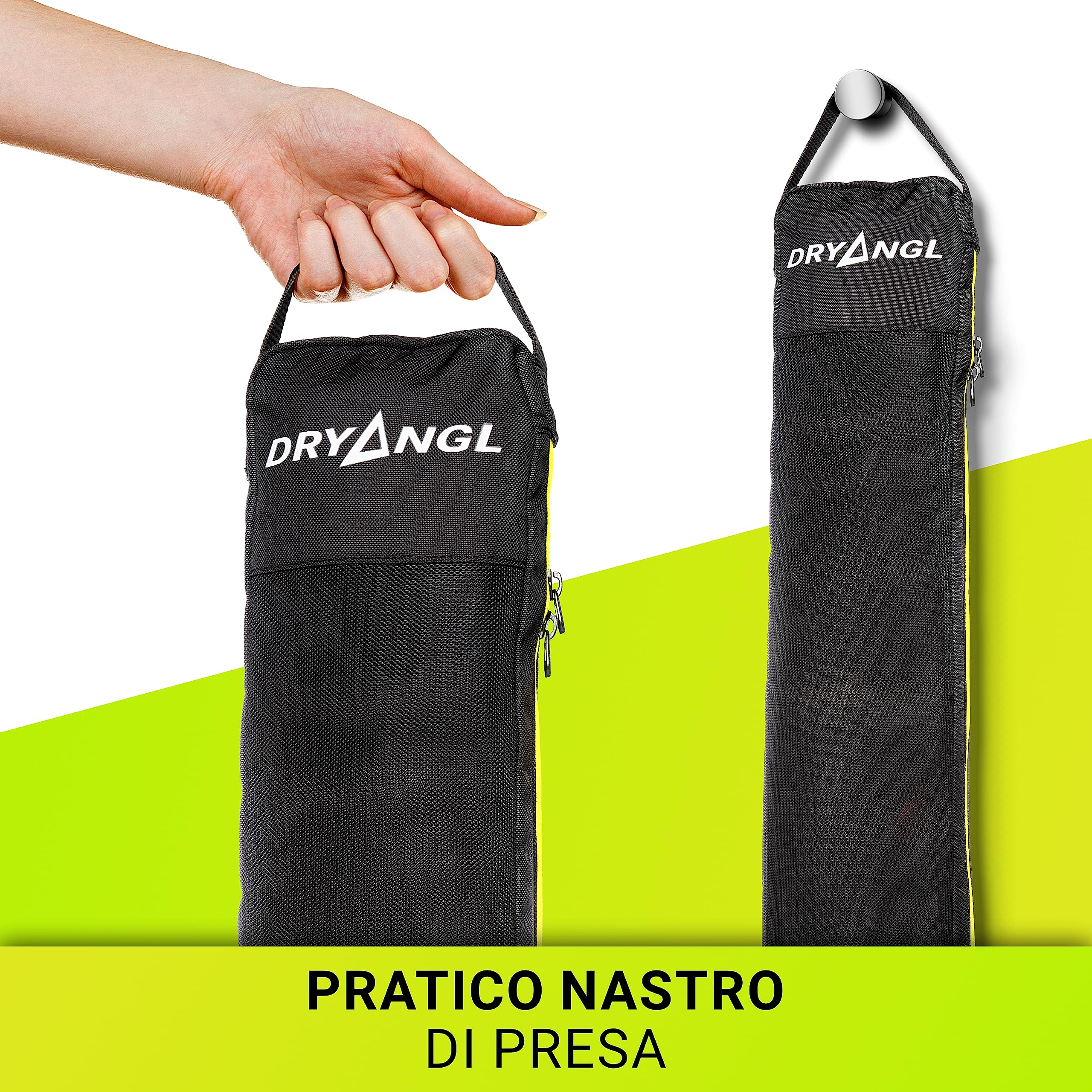 Borsa di protezione per barra kitesurf, con cerniera su entrambi i lati e inserto in rete traspirante, pratica maniglia a fettuccia e passante per appenderla. Kite control bar bag, 60x12x4,5cm