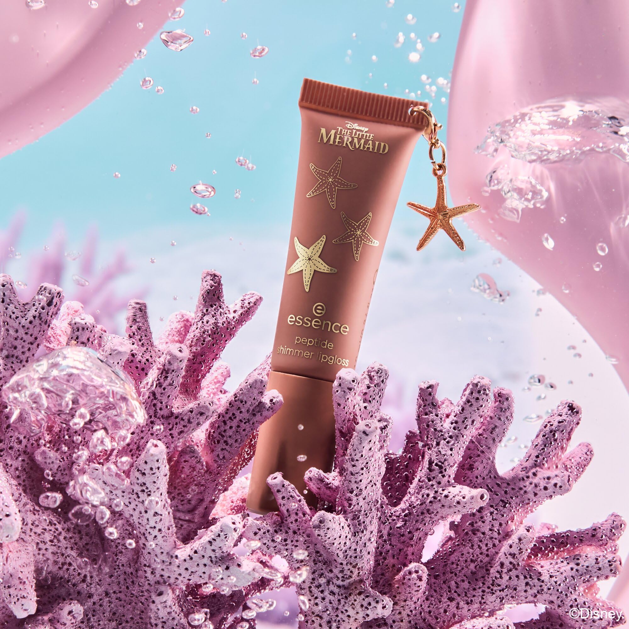 essence Lucidalabbra con peptidi Disney THE LITTLE MERMAID, curativo, naturale, lucida, brillante (10ml) - 4