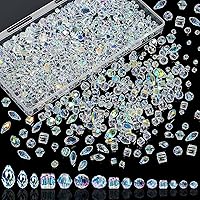 Vista 1 de Cuentas de cristal, 800 cuentas de cristal a granel, cuentas de cristal transparente para la fabricación de joyas, cuentas facetadas de Rondelle