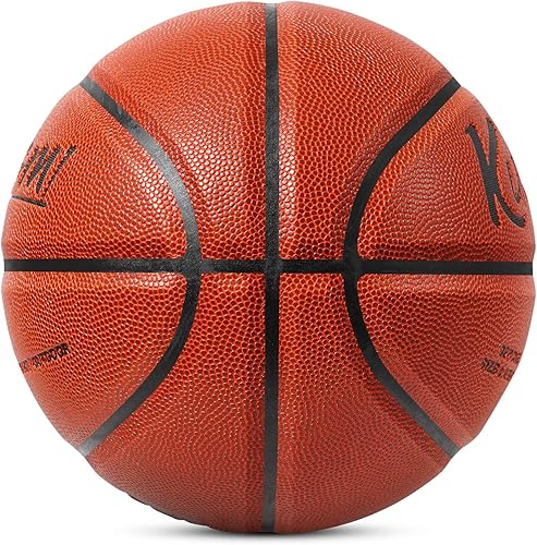 Miniatura 3 de Kuangmi Balón de baloncesto de la serie auténtica, hecho para pelotas de juego en interiores y exteriores, tamaño oficial 765, 29.5 pulgadas, 28.5