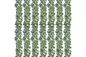 Whonline 7Ft Gold Eucalyptus Garland: Transform Any Space with Verdant Elegance