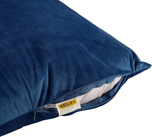 Miniatura 9 de RELY+ Juego de 2 fundas de almohada de terciopelo de alta calidad, fundas de almohada decorativas, fundas de almohada para sofá, dormitorio, sala de
