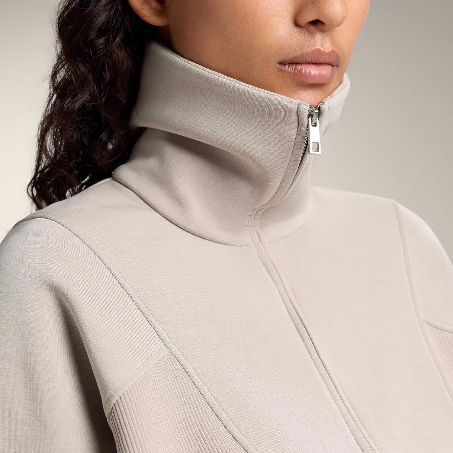 SeeLuNa Casual Fleece Scrub Jackets for Women Long Sleeve Lapel Neckline Zipper Up Cropped Bomber Jacket Overcoat