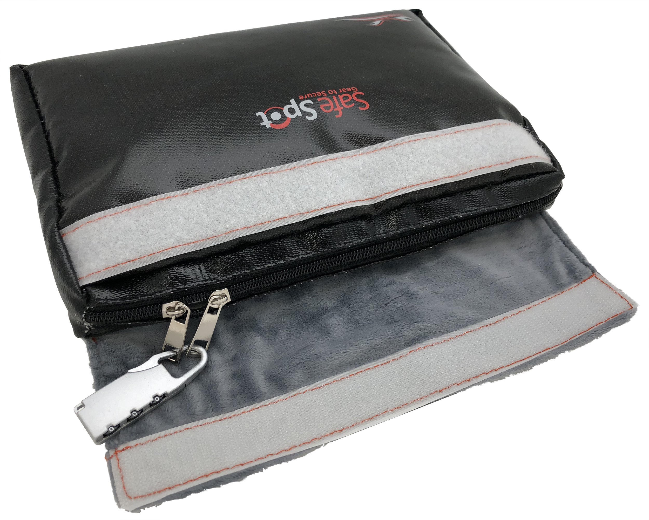 SafeSpot Fireproof Document Bag with Lock, Non-Itchy Waterproof Document Storage Safe - Locking Zippered Holder for Important Documents, Money, Passport, Valuables Mini FirePouch_Mini