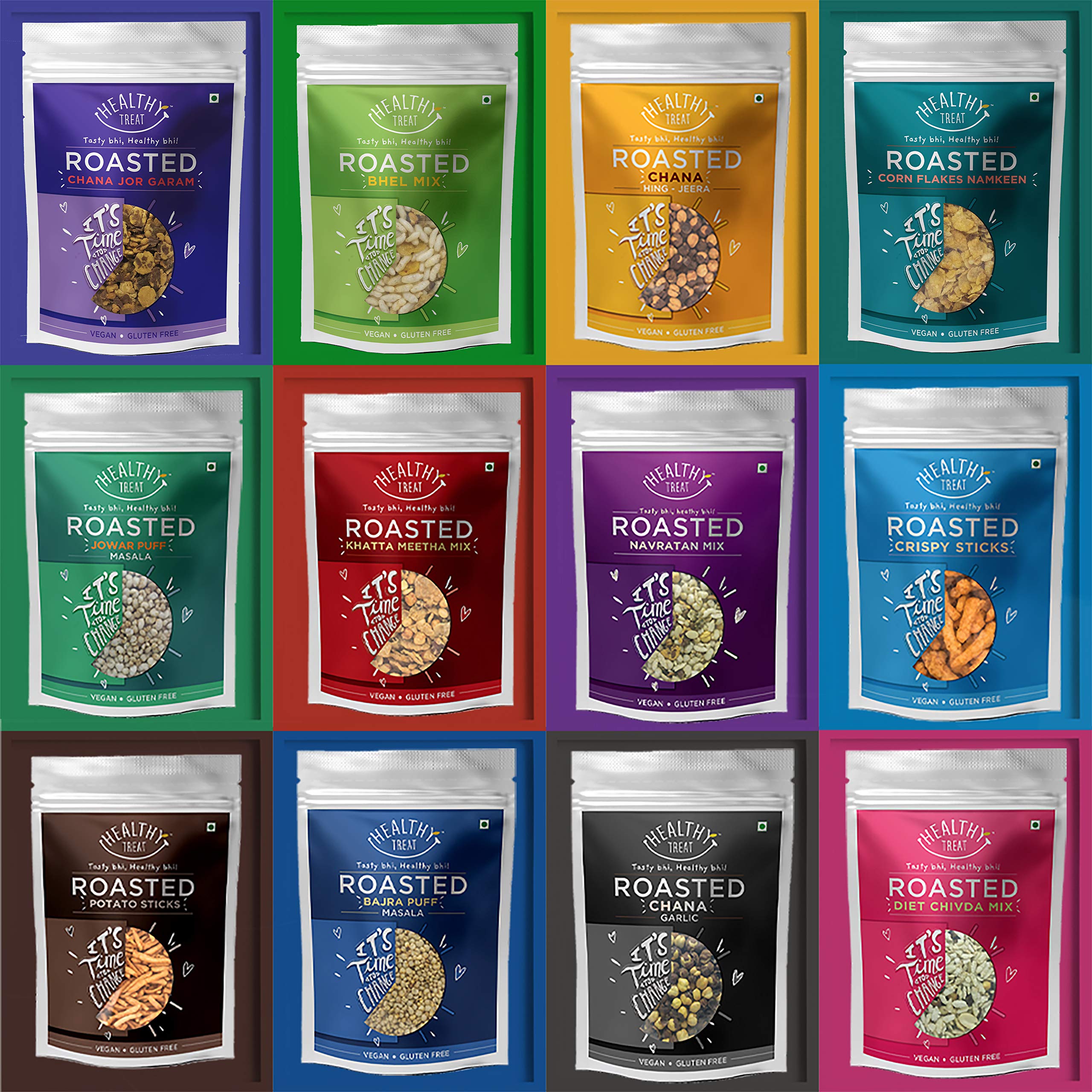 Healthy Treat Roasted Snacks Combo- Pack of 12 | Gluten Free Vegan | Non - Fried Healthy Snacks | Oil Free Healthy Snacks | For Anytime Snacking | Fit for All | Source of High Protein and Fibre (B08CZWC2GY) Amazon Price History, Amazon Price Tracker