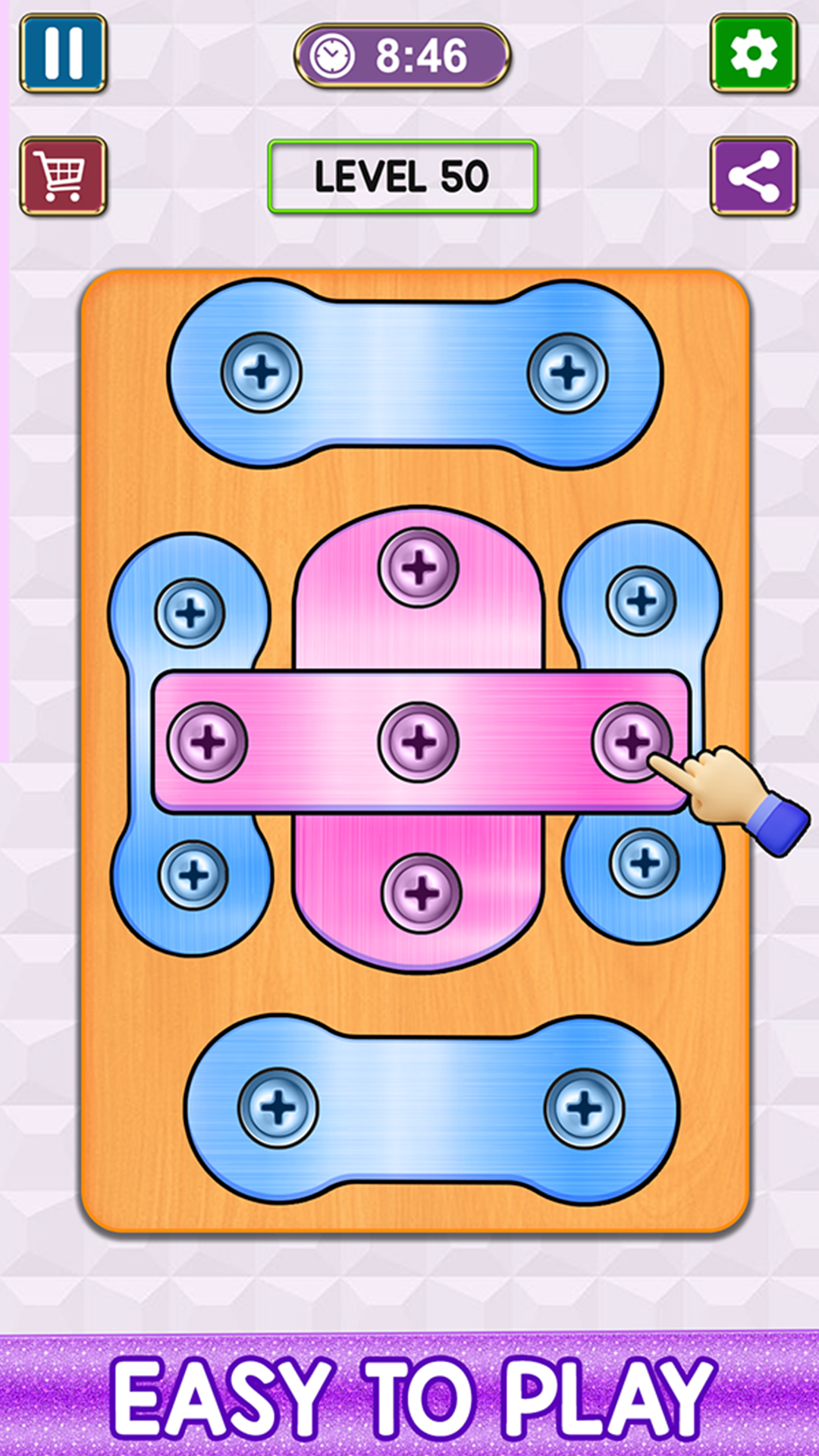 Nuts & Bolts Screw Puzzle Games Unscrew To Free Nuts & Sort Brain Games For Kids Triple