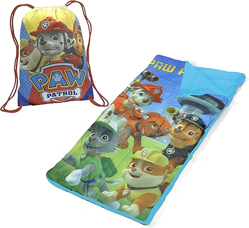 Saco de dormir Paw Patrol de Nickelodeon con bolsa con cordón ajustable