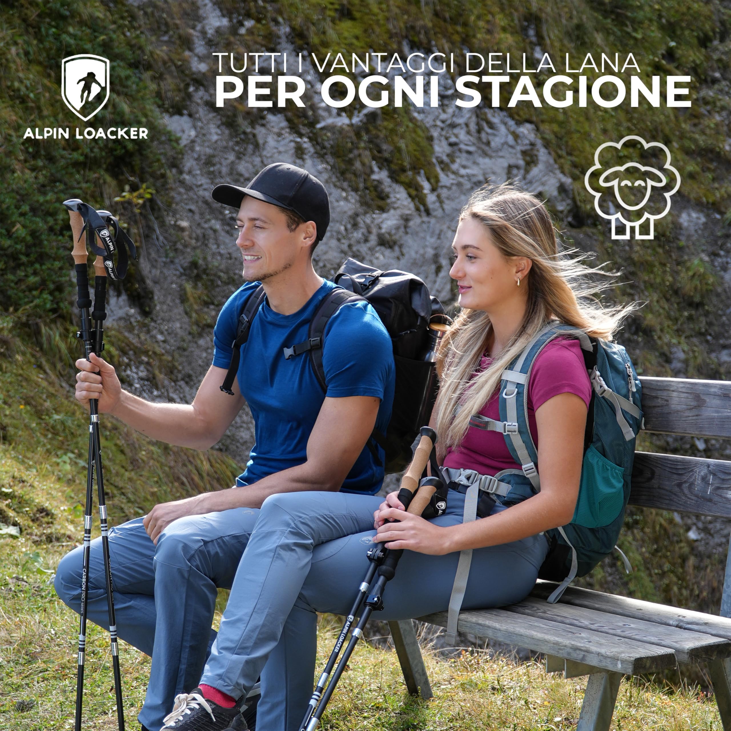 ALPIN LOACKER T-Shirt Donna in Lana Merino - Maglietta Termica a Manica Corta per Sport e Outdoor