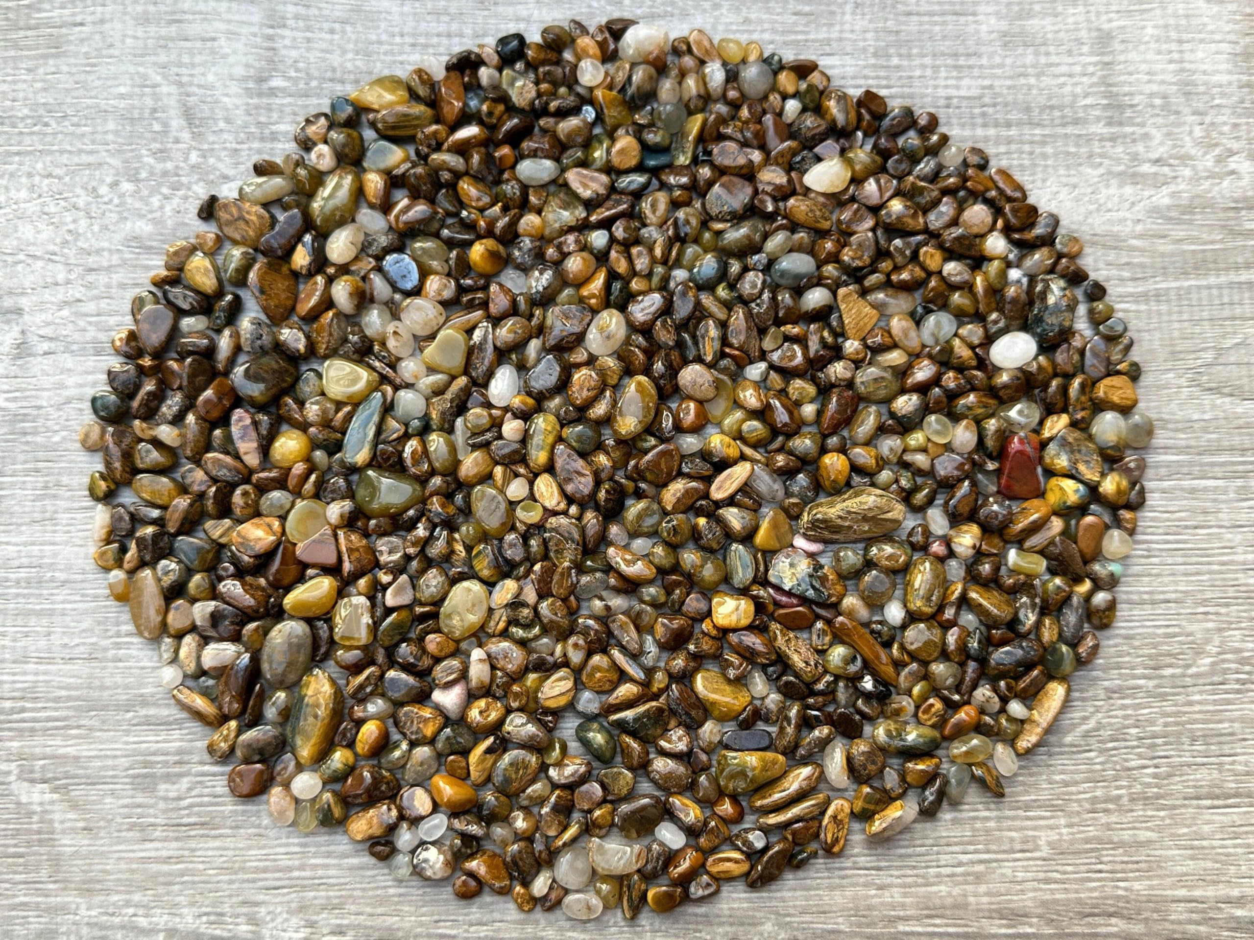 2 oz Lot Natural Semi Tumbled Pietersite Gemstone Chips, Pietersite Crushed Mini Crystals, Pietersite Undrilled Crystal Chips (Pietersite)