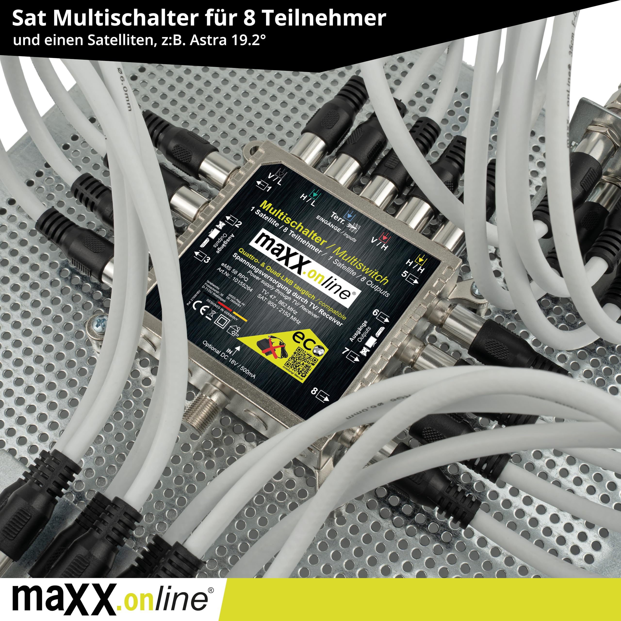 maxx.onLine Multiswitch 8 participants set pre-assembled on