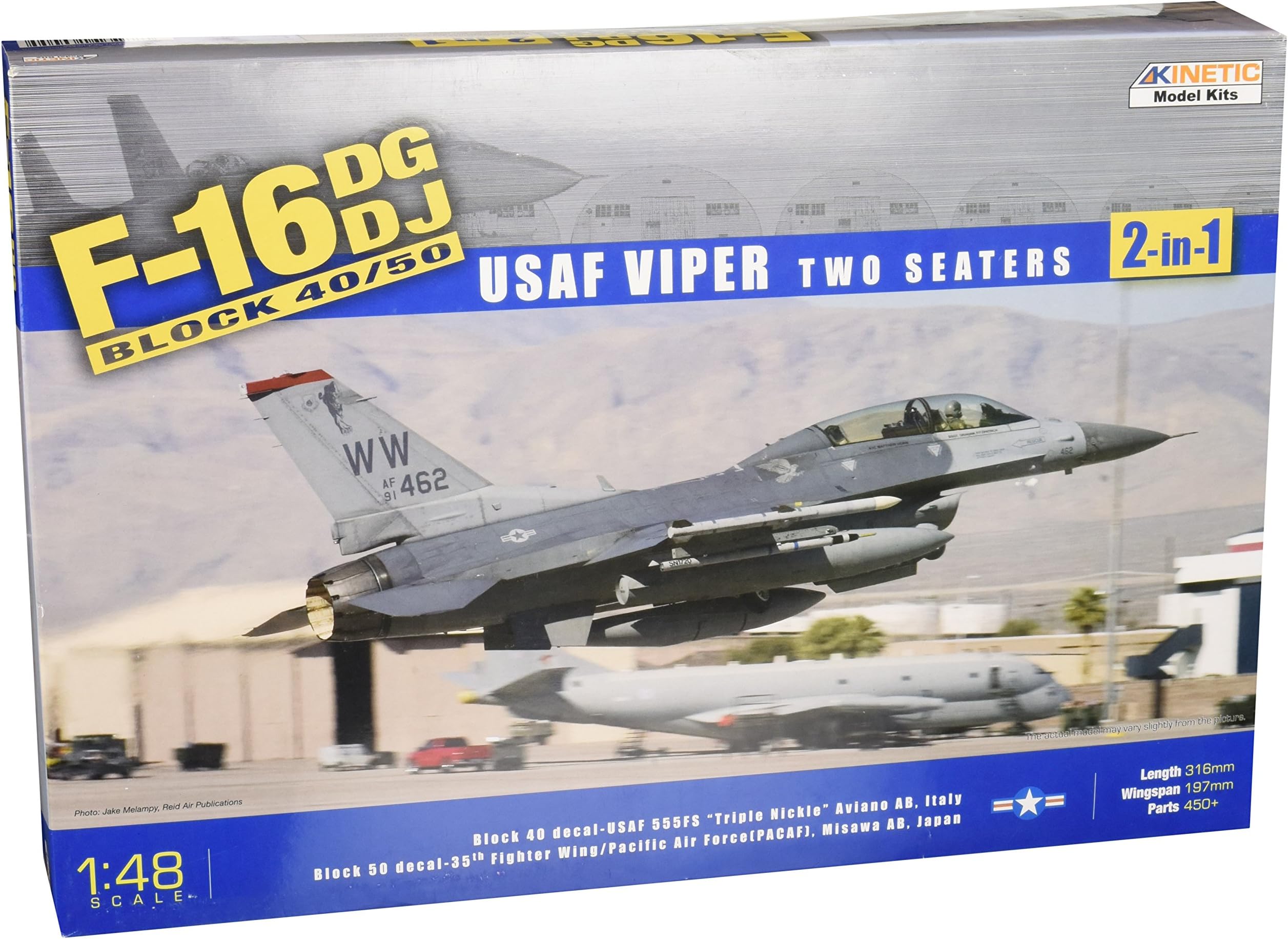 Kinetic 1/48 F16DG/DJ Block 40/50 US Air Force Viper Fighting Falcon Aircraft