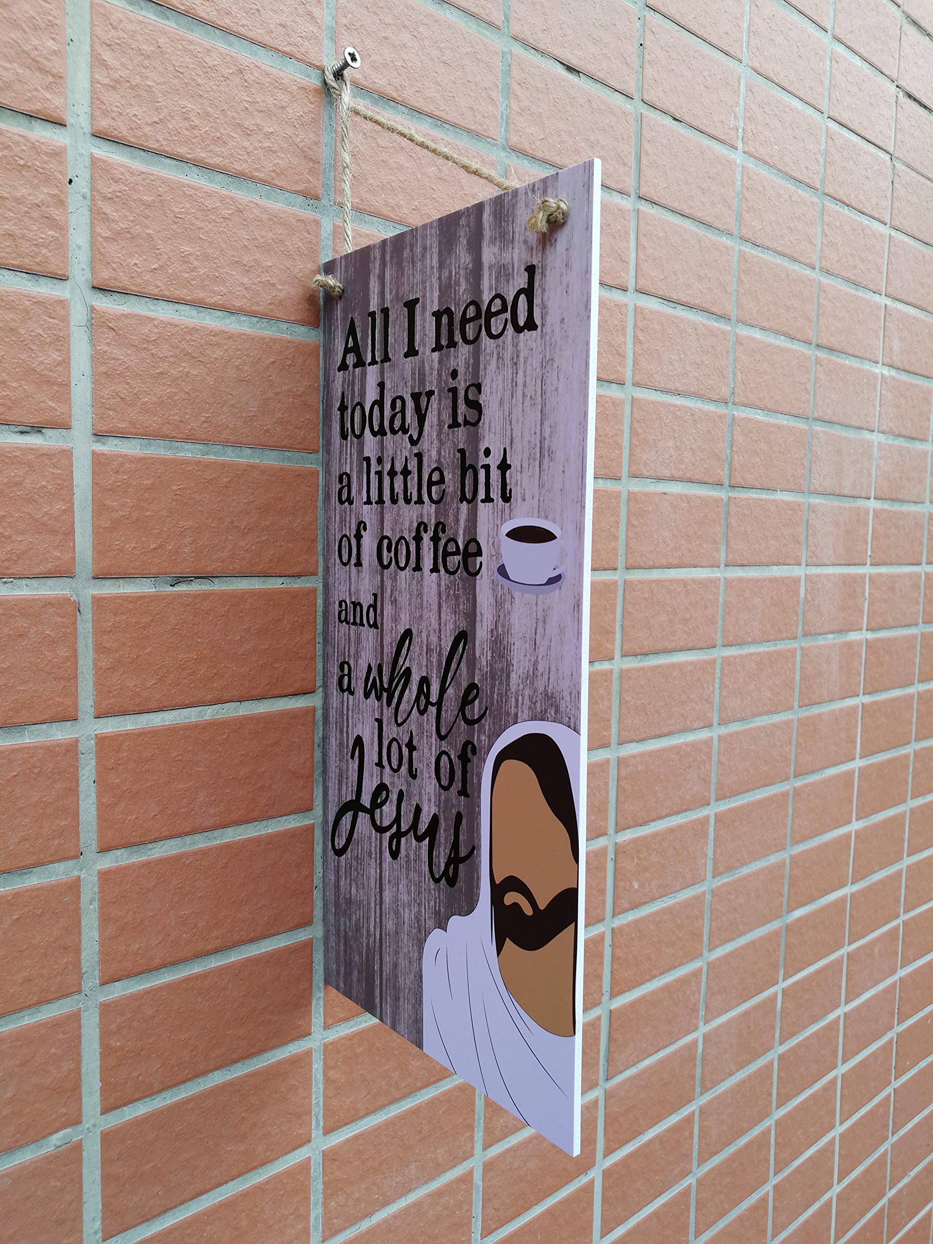 CARISPIBET All I need today is a little coffee | cartello decorativo per casa e cucina decorazione spiritosa e positiva, 30,5 x 15,2 cm