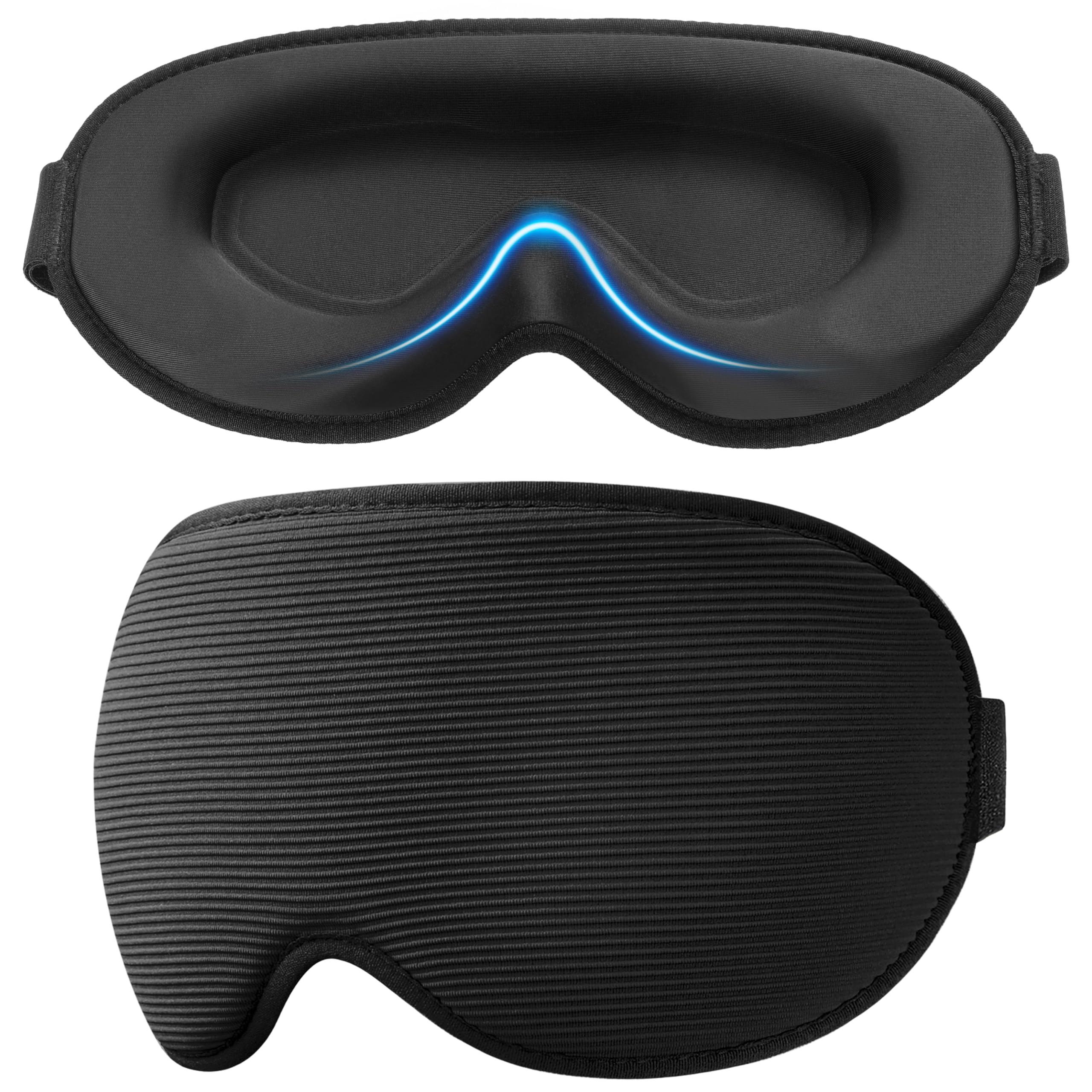 Gritin 100% Blackout Sleep Mask for Women & Men-Zero Eye Pressure Eye Mask for Side Sleepe...