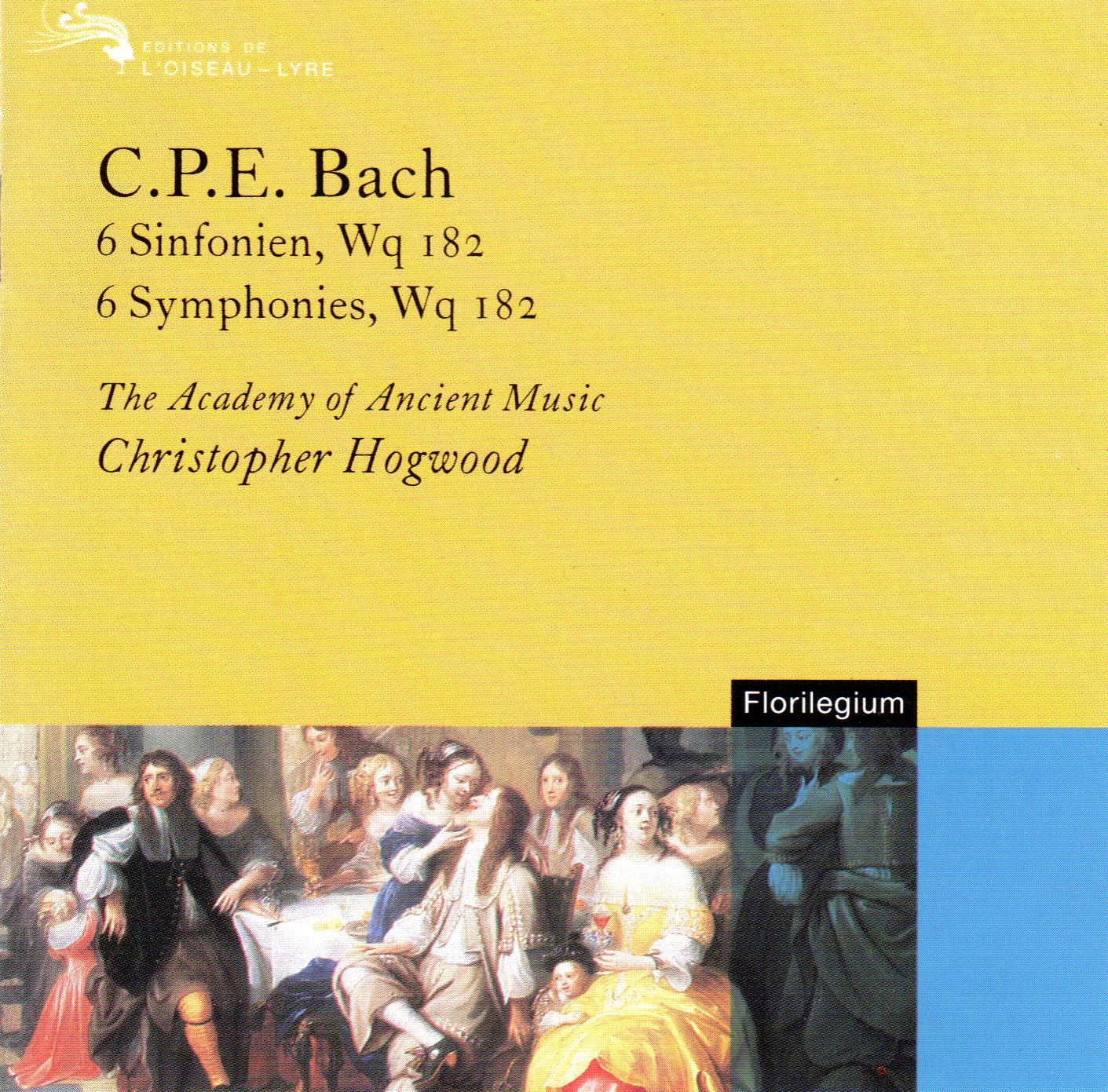 Bach Cpe-6 Symphonies Wq 182-Hogwood-Academy Ancient Music- [Audio CD]