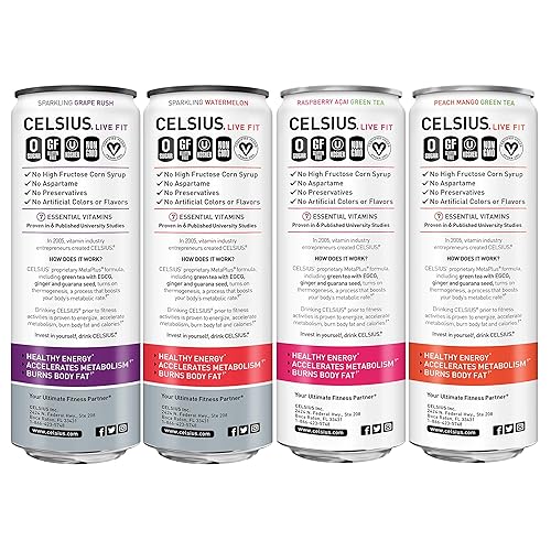 Miniatura 6 de Bebida reductora de calorías Celsius latas de 12 onzas 12-paquete 12