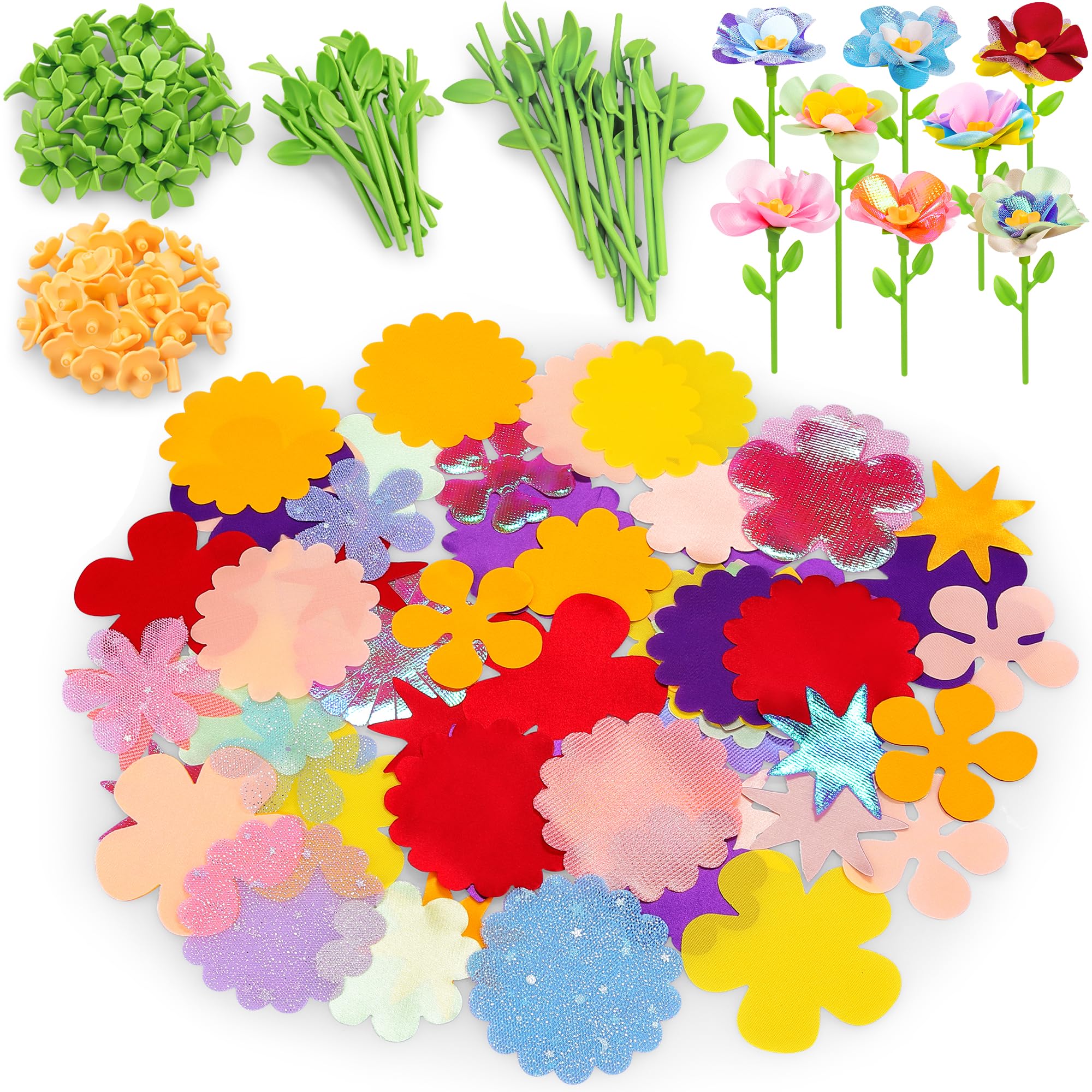 Ramos de flores de tela para manualidades de Toyly, accesorios para juguetes, mercado de flores, accesorios para juguetes, manualidades, accesorios para juguetes